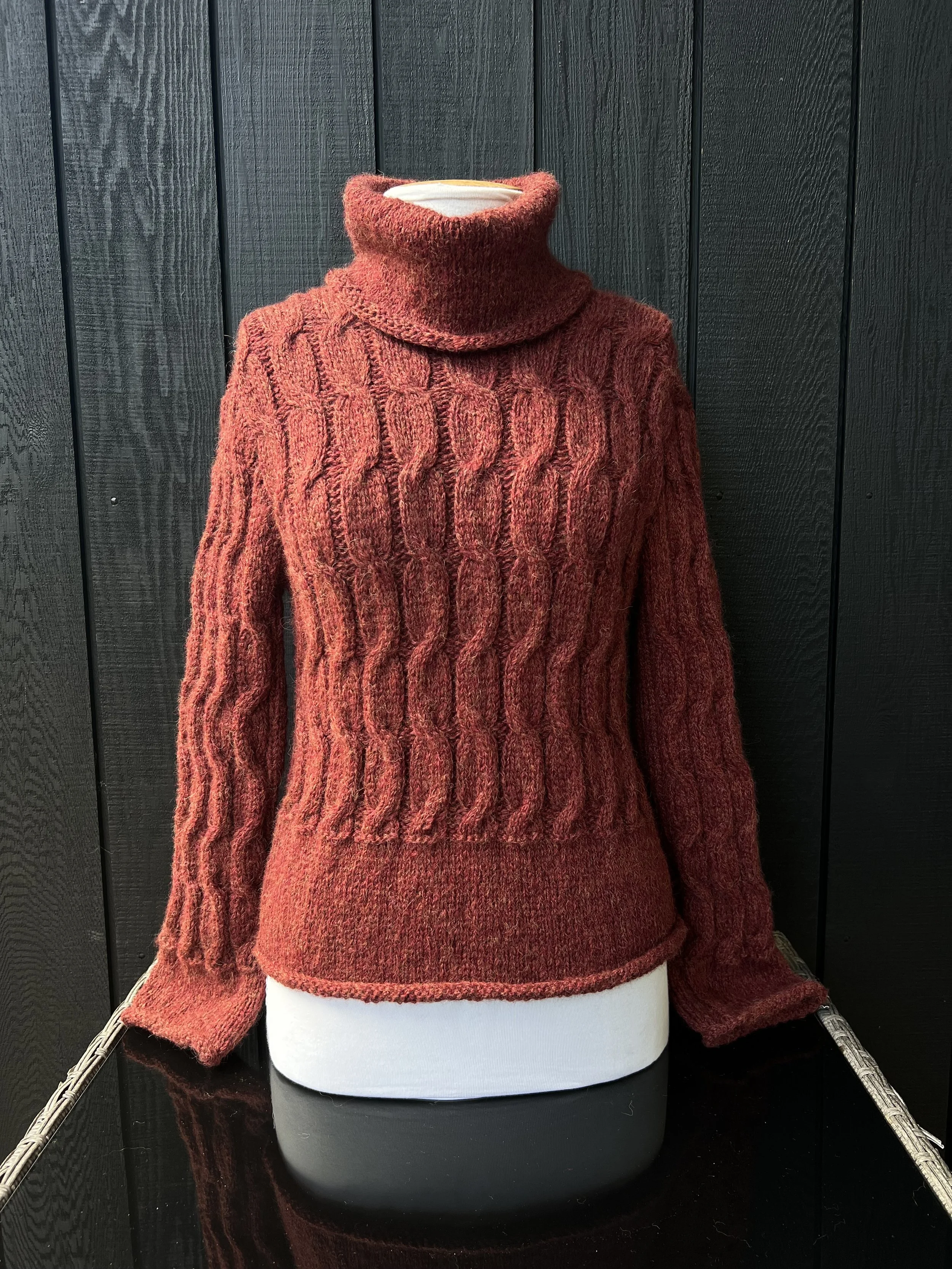 Polo Cable Crop Jumper - Chestnut
