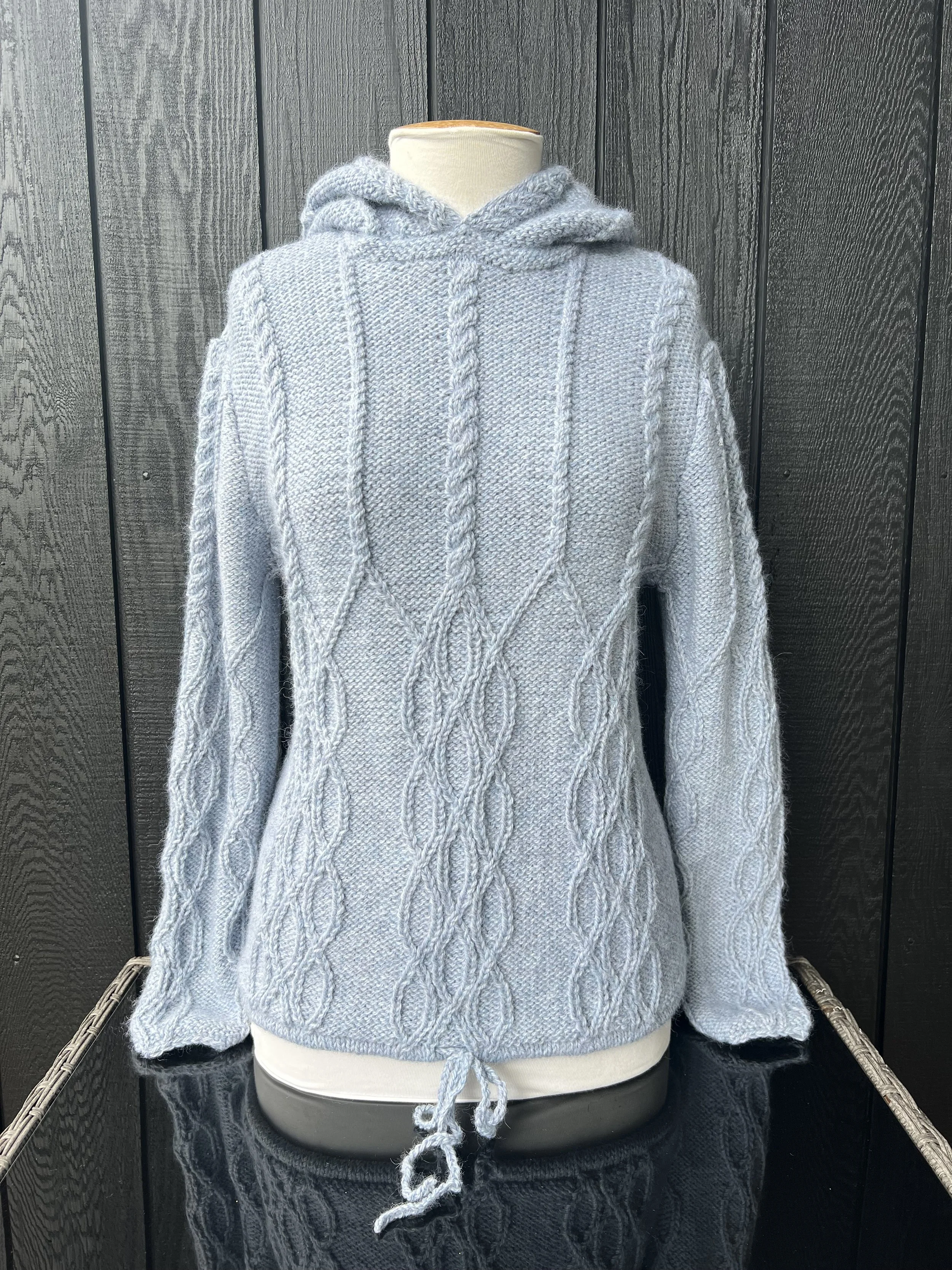 Cabled Hoodie - Fog