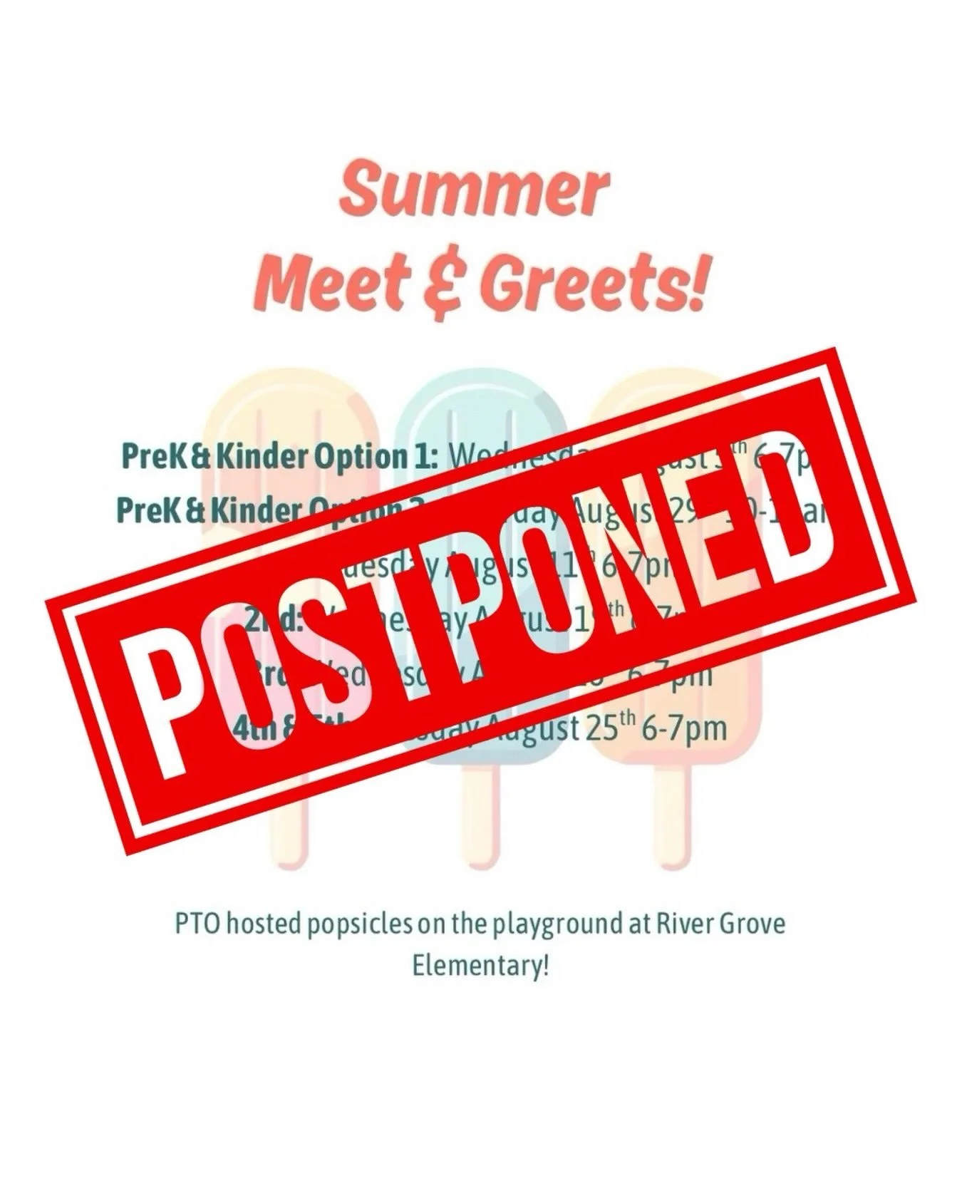 we were so looking forward to seeing everyone tomorrow, but with the extreme heat and poor air quality, we&rsquo;re going to play it safe and postpone our pk/k play date. we&rsquo;ll still see many of you at our august 29 play date from 10&ndash;11 a
