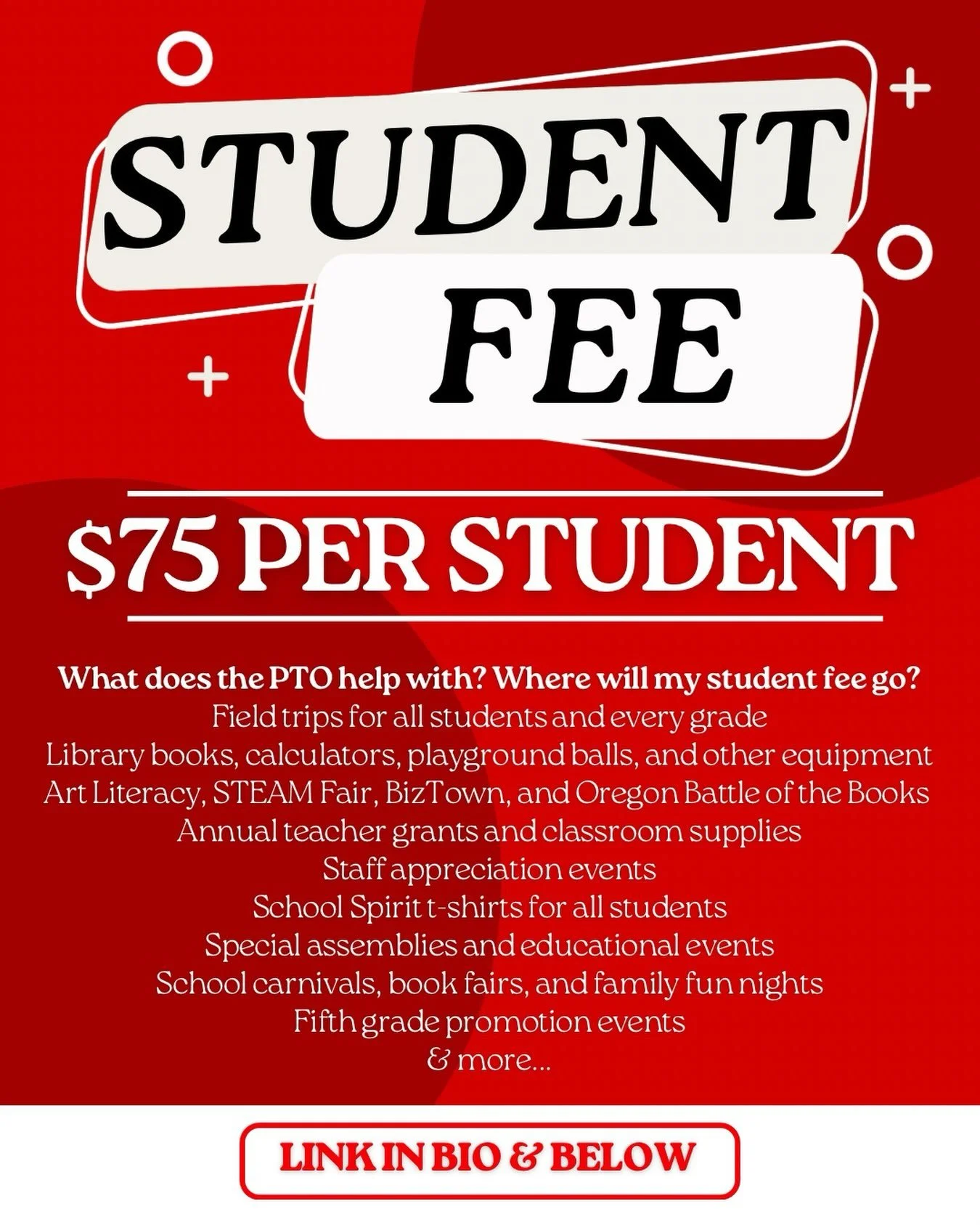 🦝 Support River Grove Students in 2026-27!

The River Grove PTO is a volunteer-run nonprofit that helps fund the programs and experiences that make our school special.
We&rsquo;re asking families to contribute a $75 Student Enrichment Fee to support