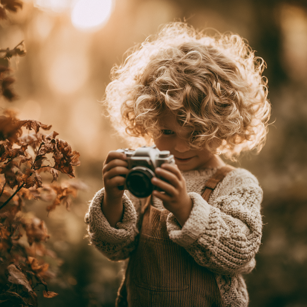 LLE - Small boy learning photography
