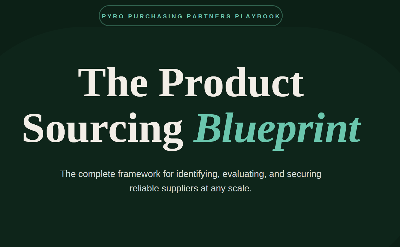 The Sourcing Playbook