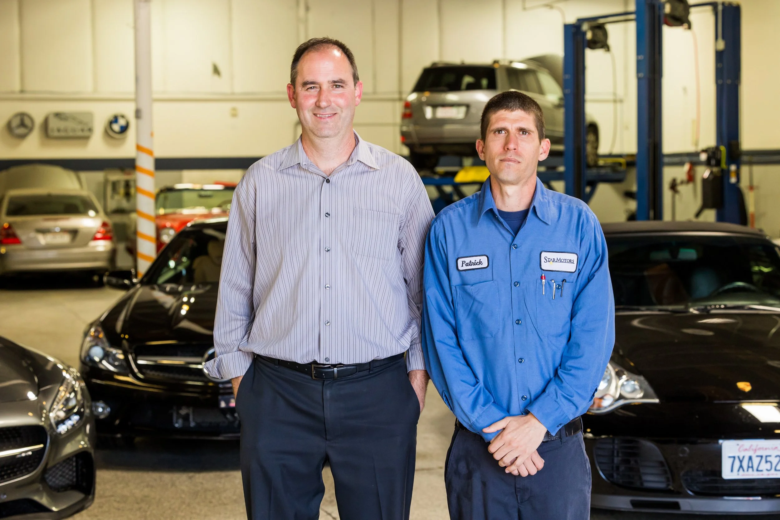 Chris and Patrick, an employee at Star Motors