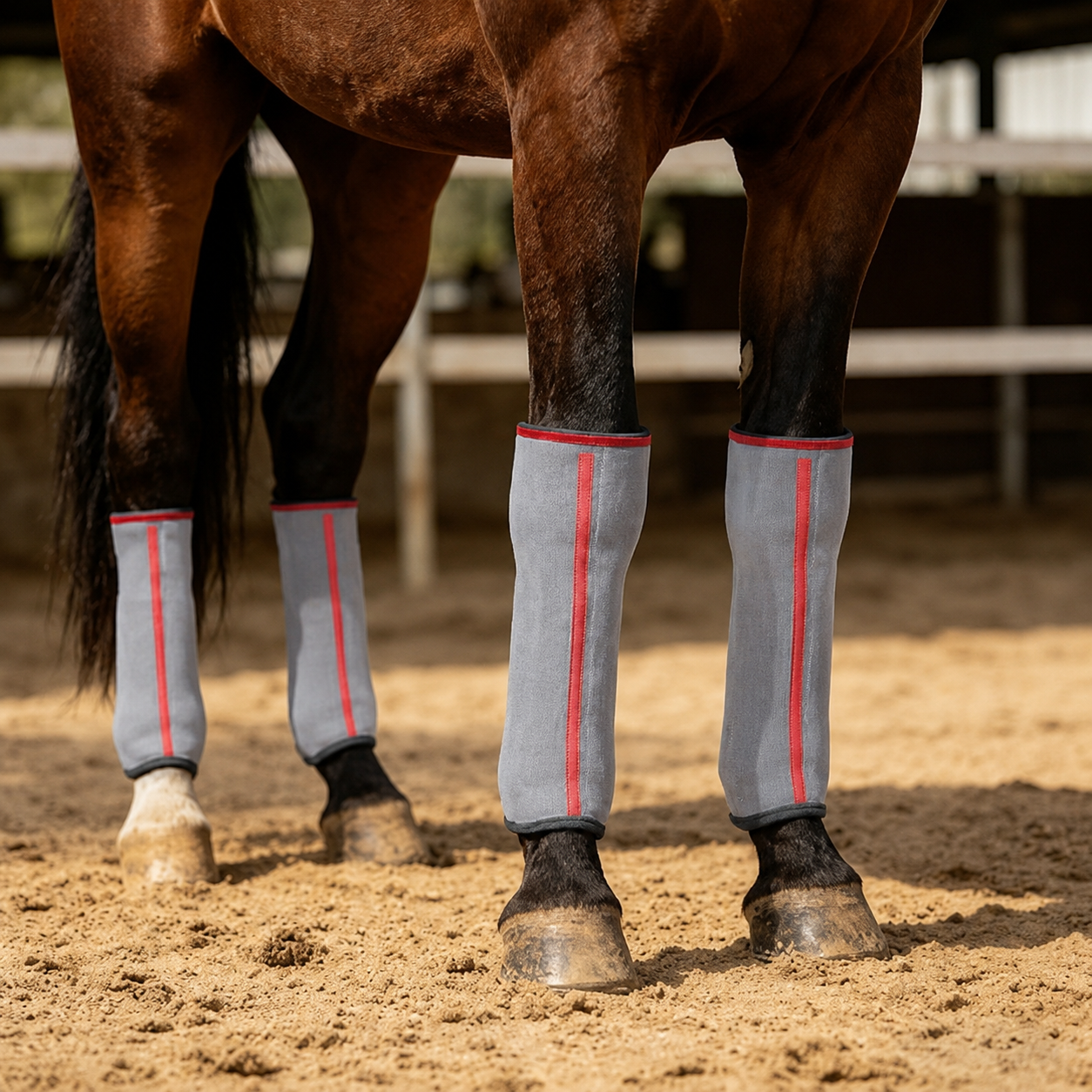 Fly Boots (Dark Grey & Red)