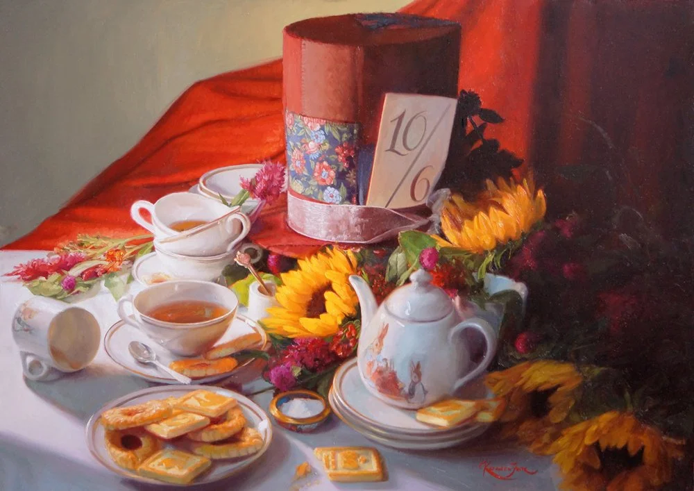 The Mad Hatter's Tea Party - 20x24"