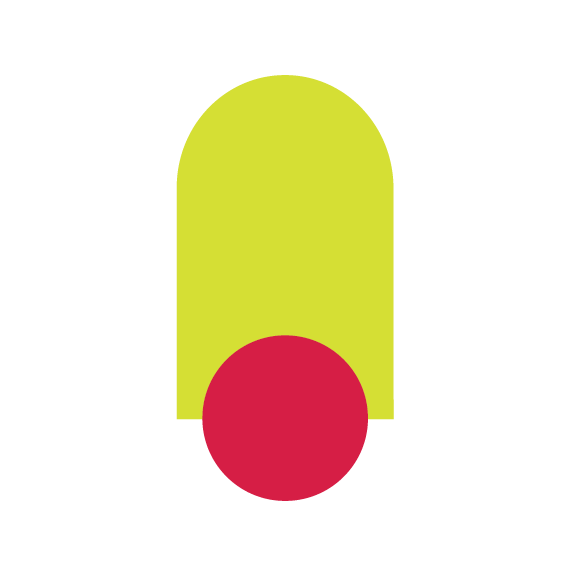 Simple illustration of a clown face with a yellow hat, red nose, and black details