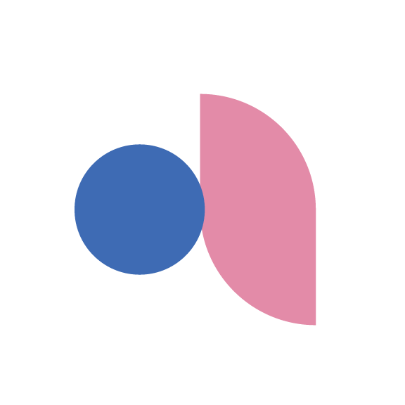 Pie chart showing 50% in pink and 50% in blue, with labels and percentages.