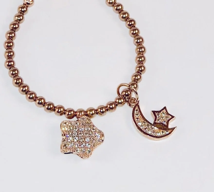 "Moon and Stars" Charm Bracelet