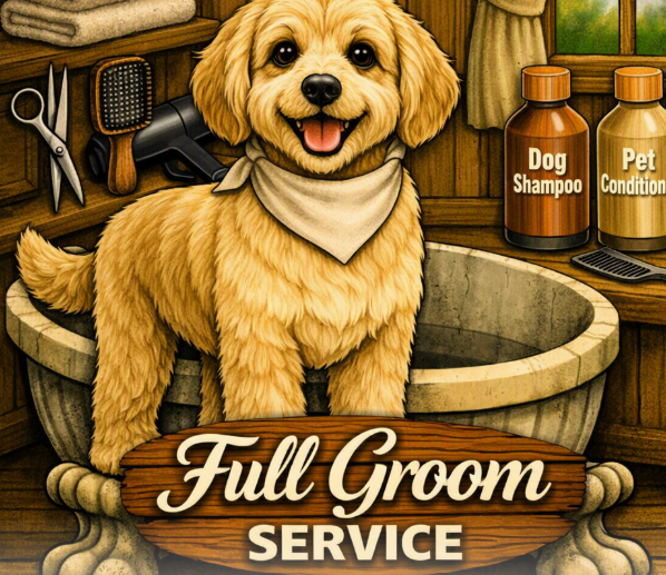 🐩 Full Groom (Medium Dog 20lbs-40lbs)