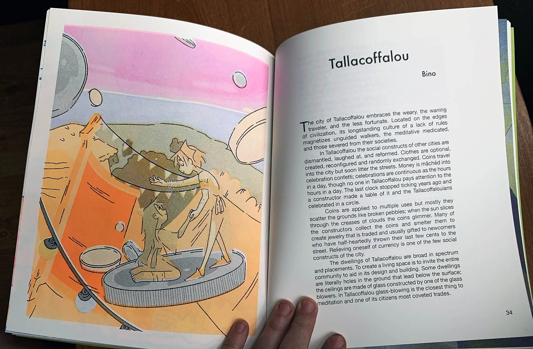 Tallacoffalou by Bino and Illustrated by Laura Kuchar, risograph