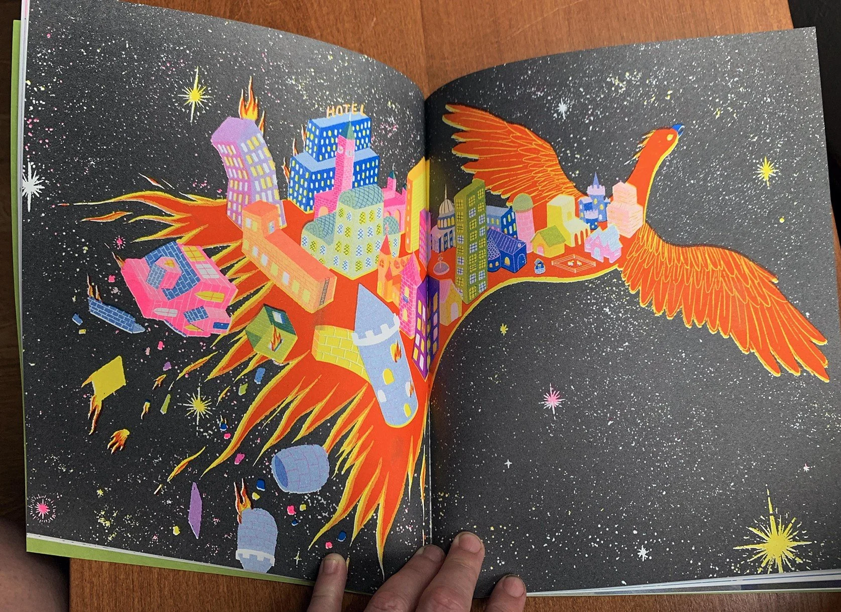 Micky Kurtzman spread for Perfunctory, risograph