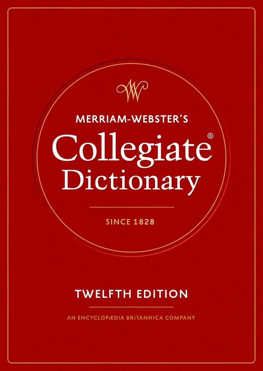 Cover of Merriam-Webster's Collegiate Dictionary, 12th edition, with a red background and white text.