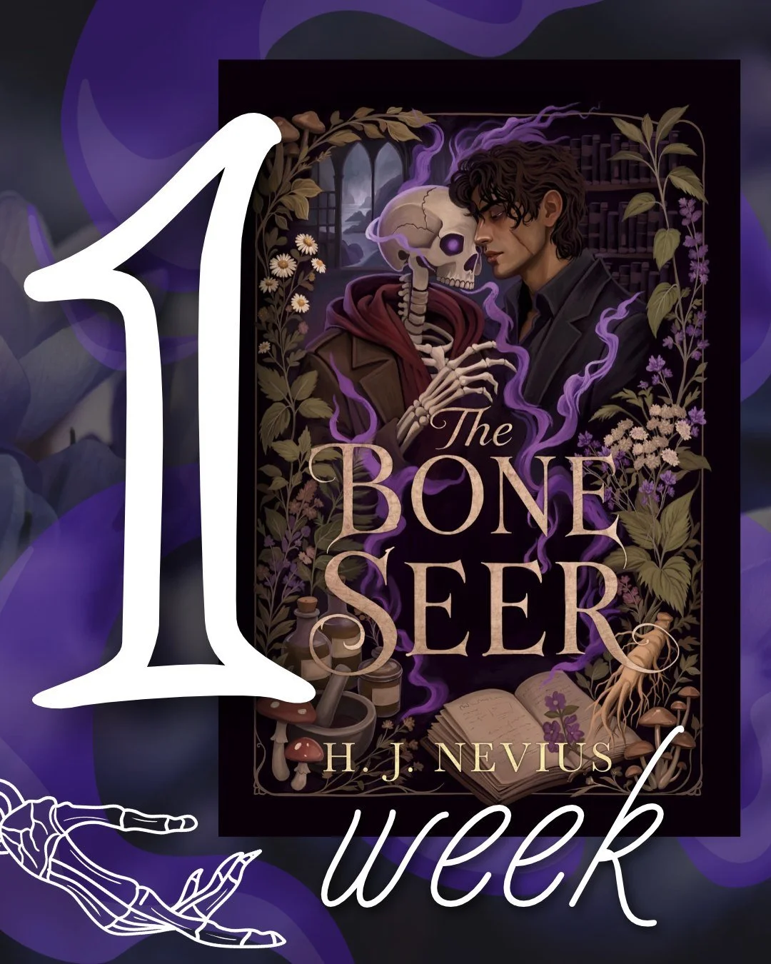 One week! This is not a drill, I repeat, this is not a drill!

One week until dark cottagecore, cozy fantasy skeleton romance goodness. What are you most excited about? The drama? The wholesome romance? The skeletons???

Pre-order through my website 