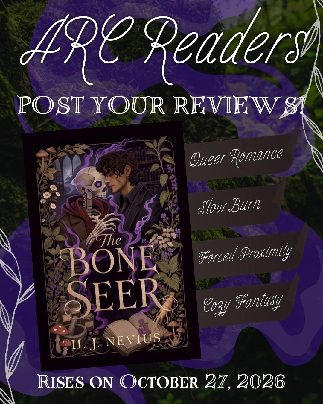 ARC Readers! Remember to submit reviews for The Bone Seer this week!

Y'all have been so lovely to me. Thank you so, so much for being the first to see this book. If you have a review, make sure to add it to your preferred platform. This is especiall