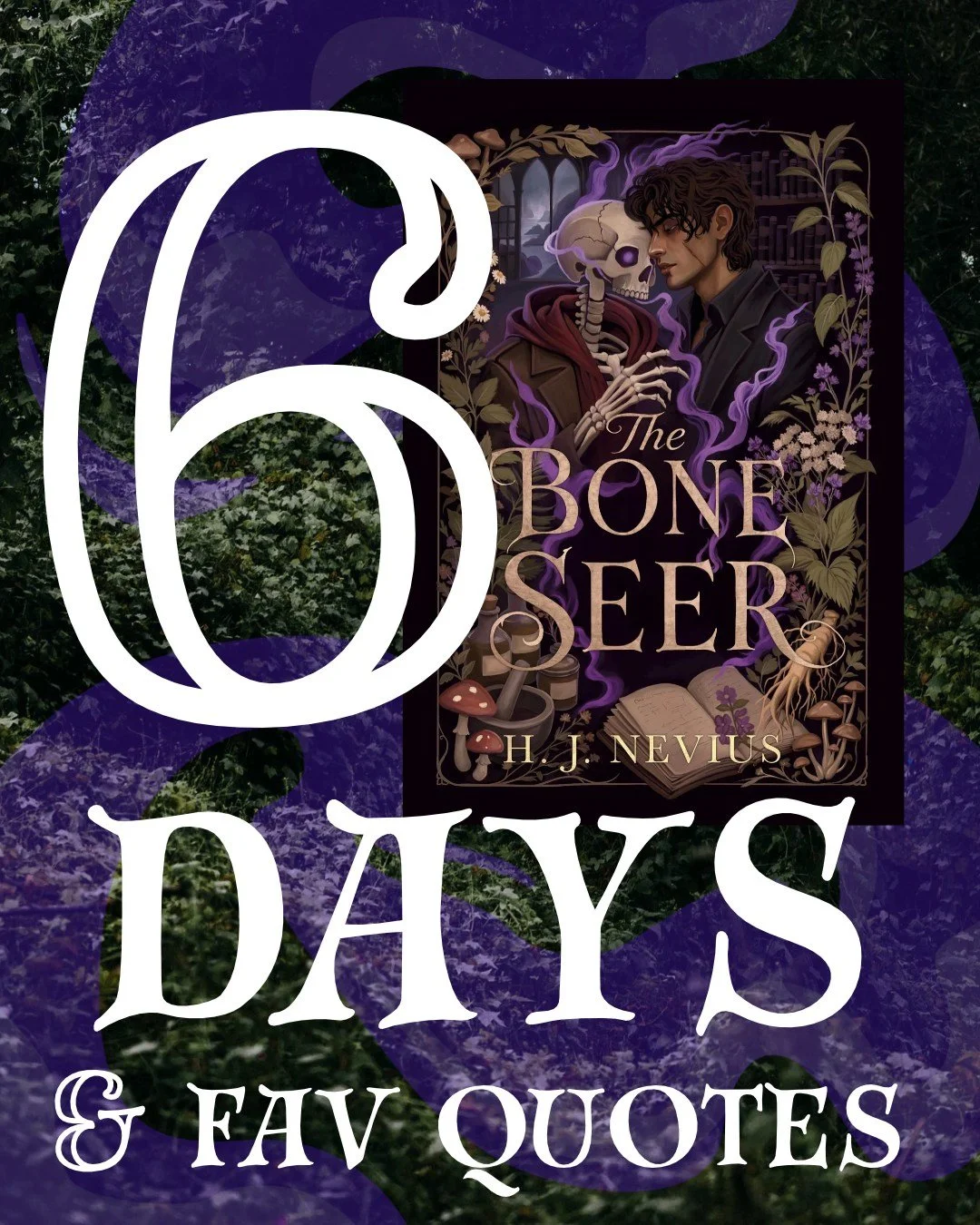 Serving up angst and ennui today, six days until The Bone Seer arrives. Can you tell that it's very moody and also acespec? 

Pre-order through my website and get exclusive book goodies, including:
💀 A signed edition of your choice (paperback or har