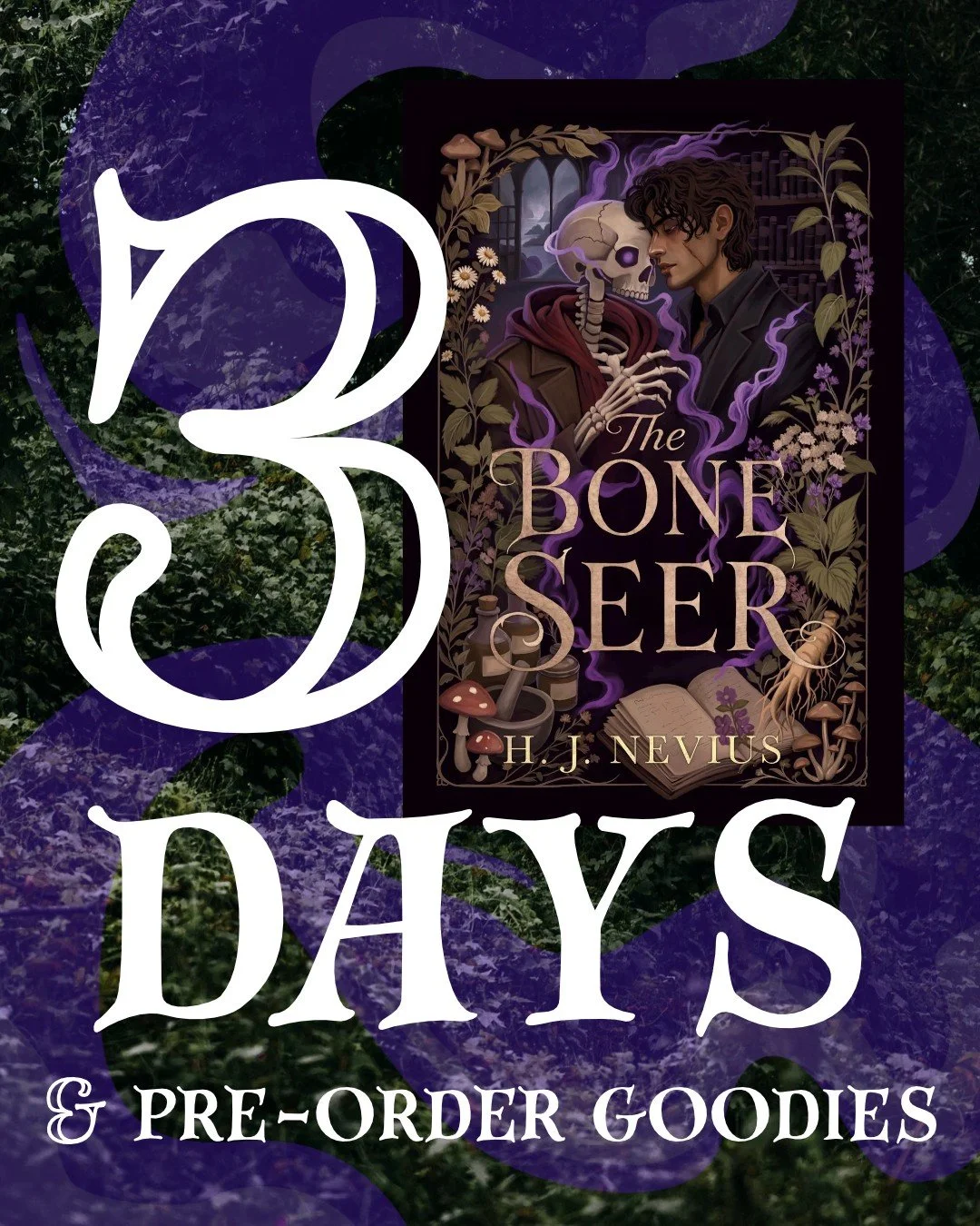 Three days, and three things you'll get when you pre-order! A fabulous art print of Nox, a bookmark of The Docks from The Bone Seer, and two stickers made by yours truly.

Pre-order through my website and get exclusive book goodies, including:
💀 A s