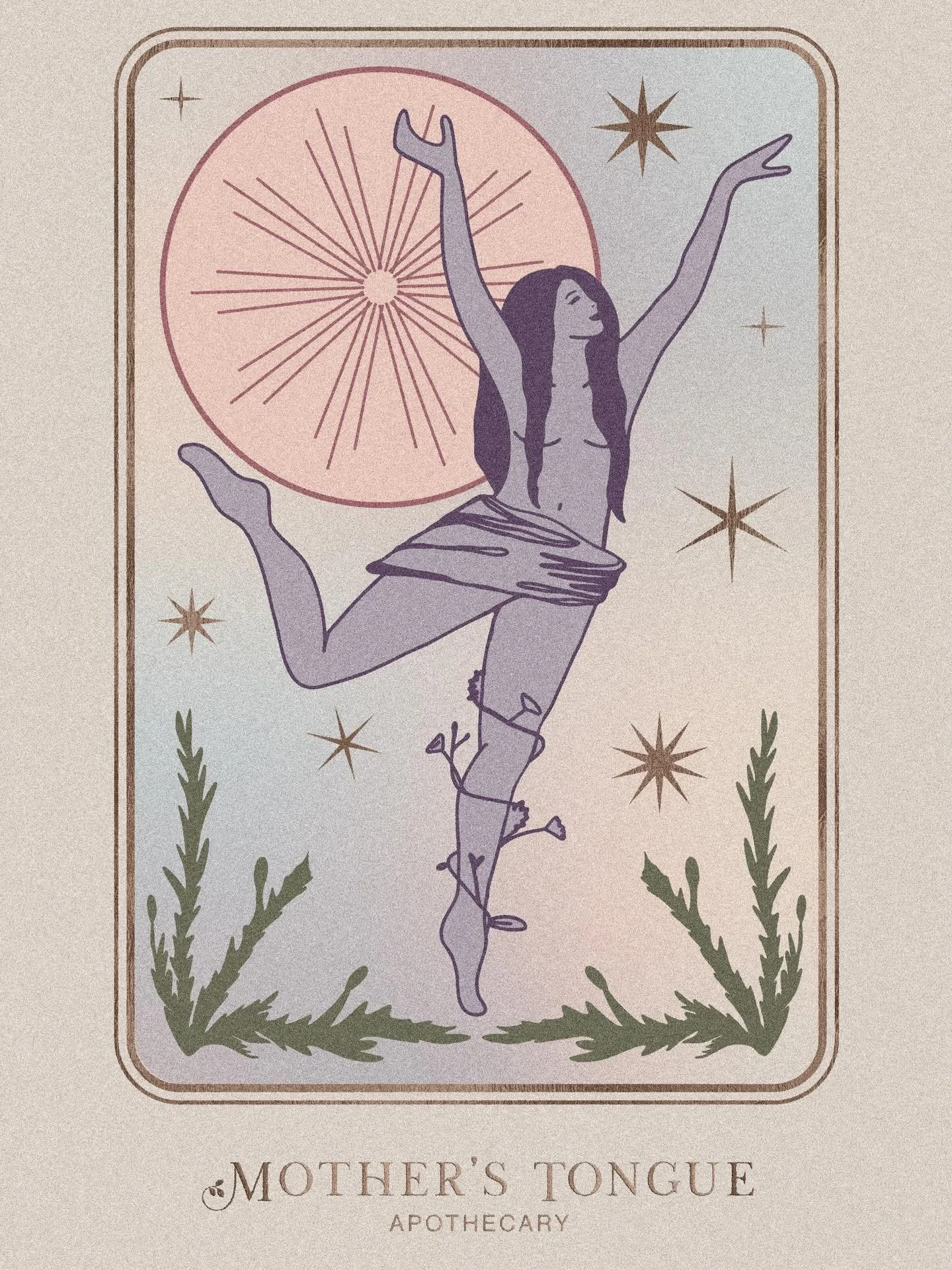 A close up of the artwork for a matchbook design for Mother's Tongue apothecary.
.
.
.
#graphicdesign #graphicdesigntips #canva #canvatips #canvadesigns #smallbusiness #smallbusinessowner #shoplocal #socialmediagrowth #smallbusinessmarketingtips #mar