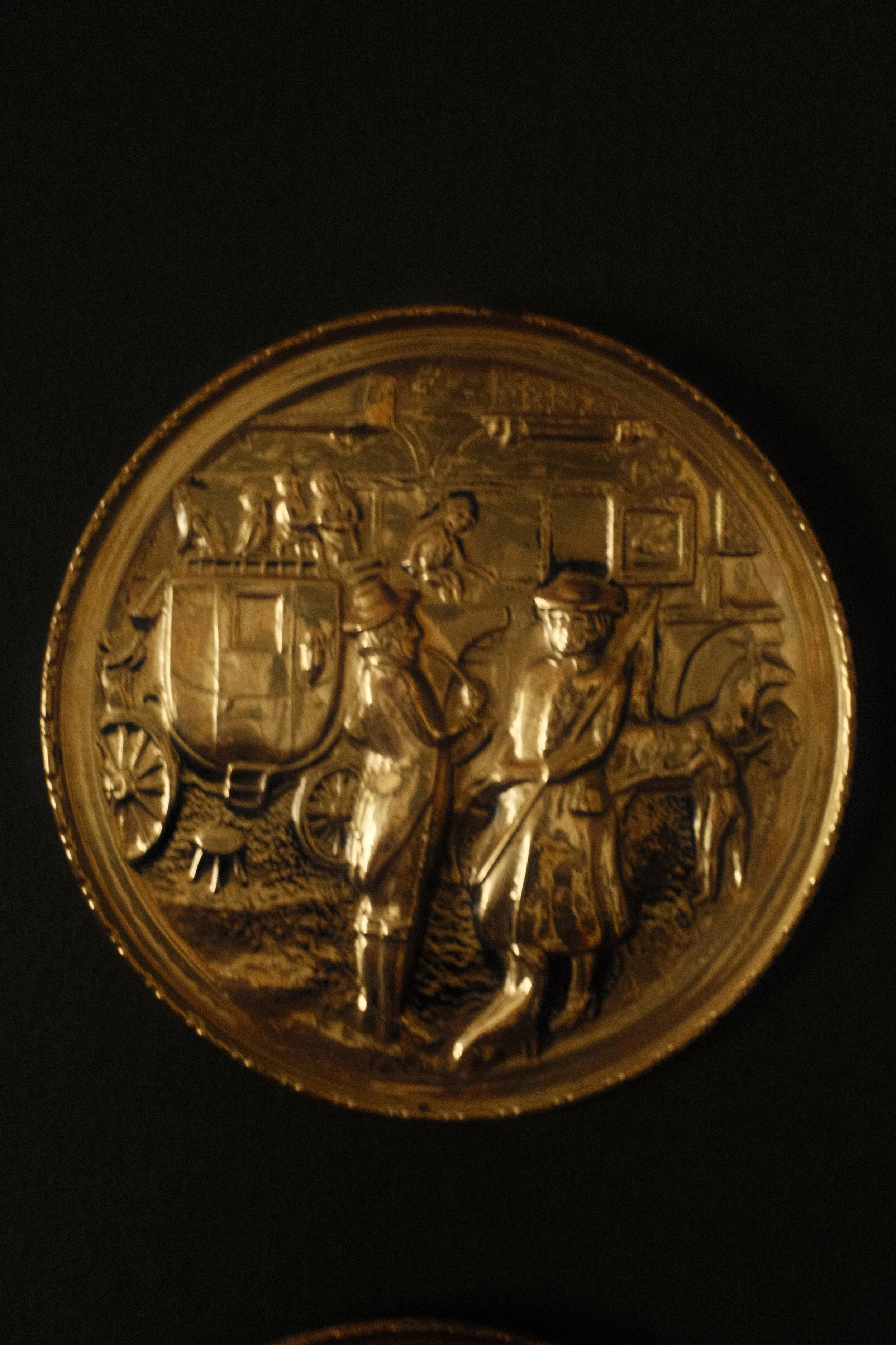 Vintage English Brass Coaching-Inn Wall Plaque