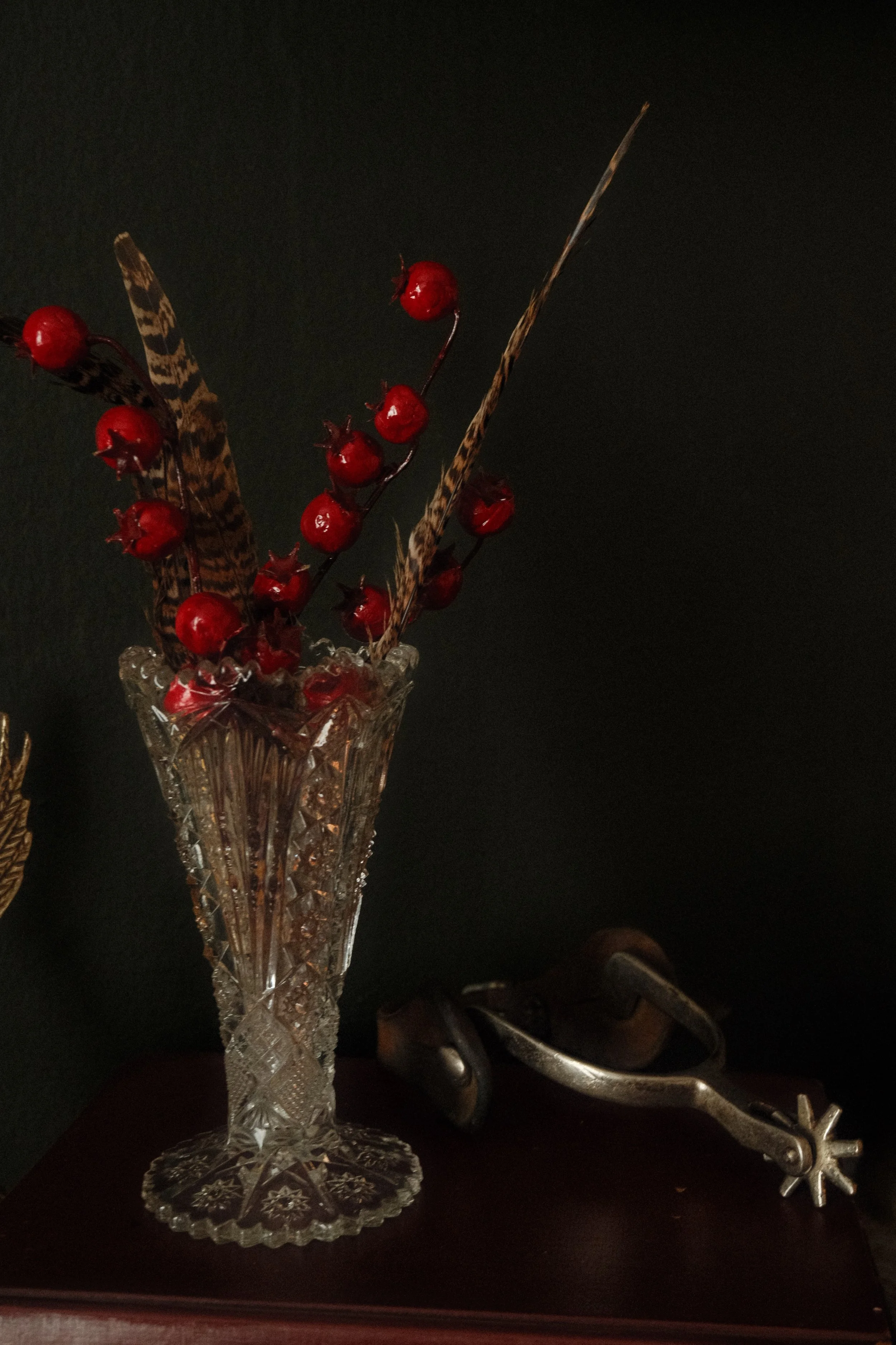 Vintage Imperial Glass NUCUT Star & Fan Vase