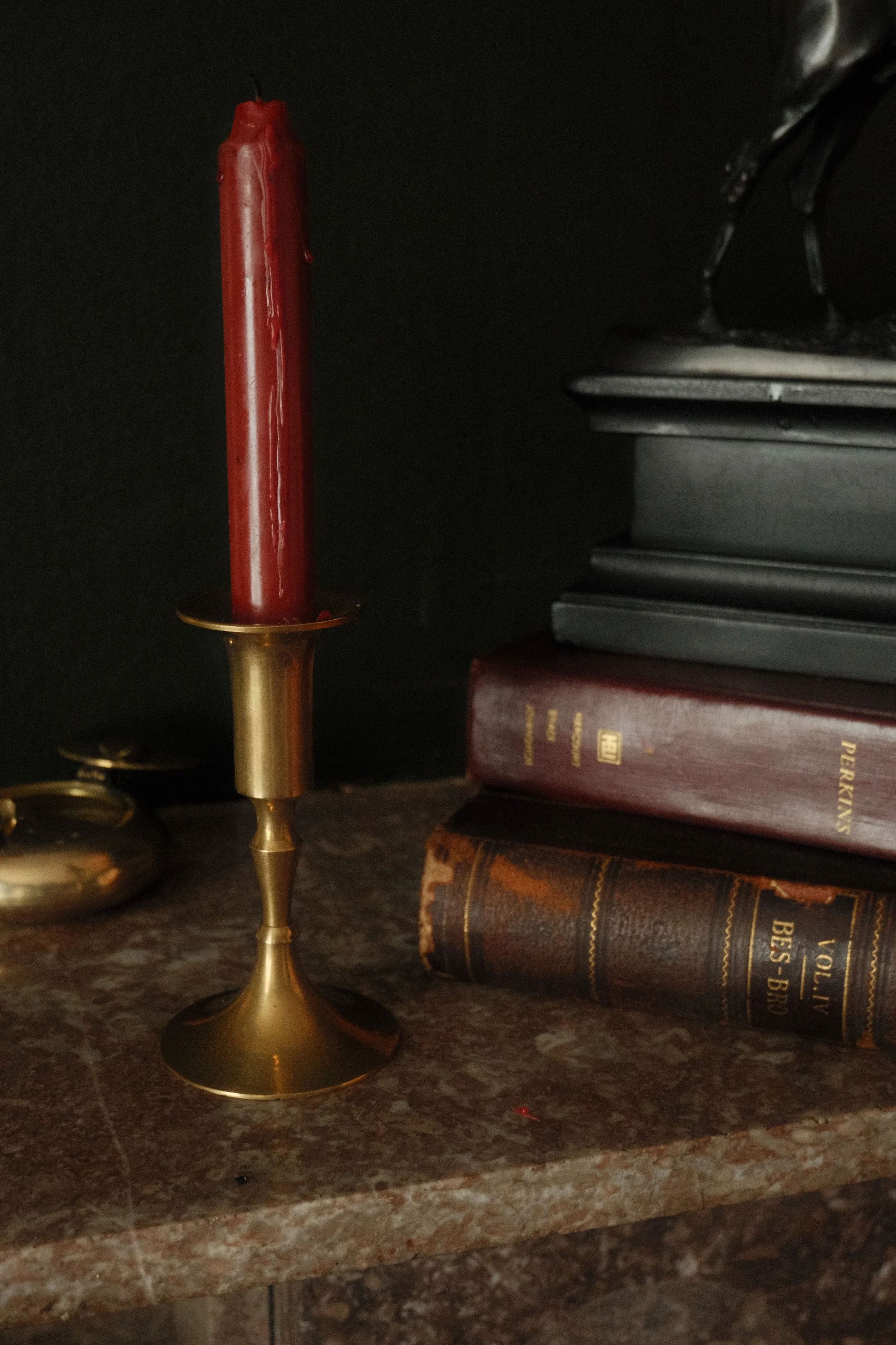 Vintage Brass Trumpet Candlestick