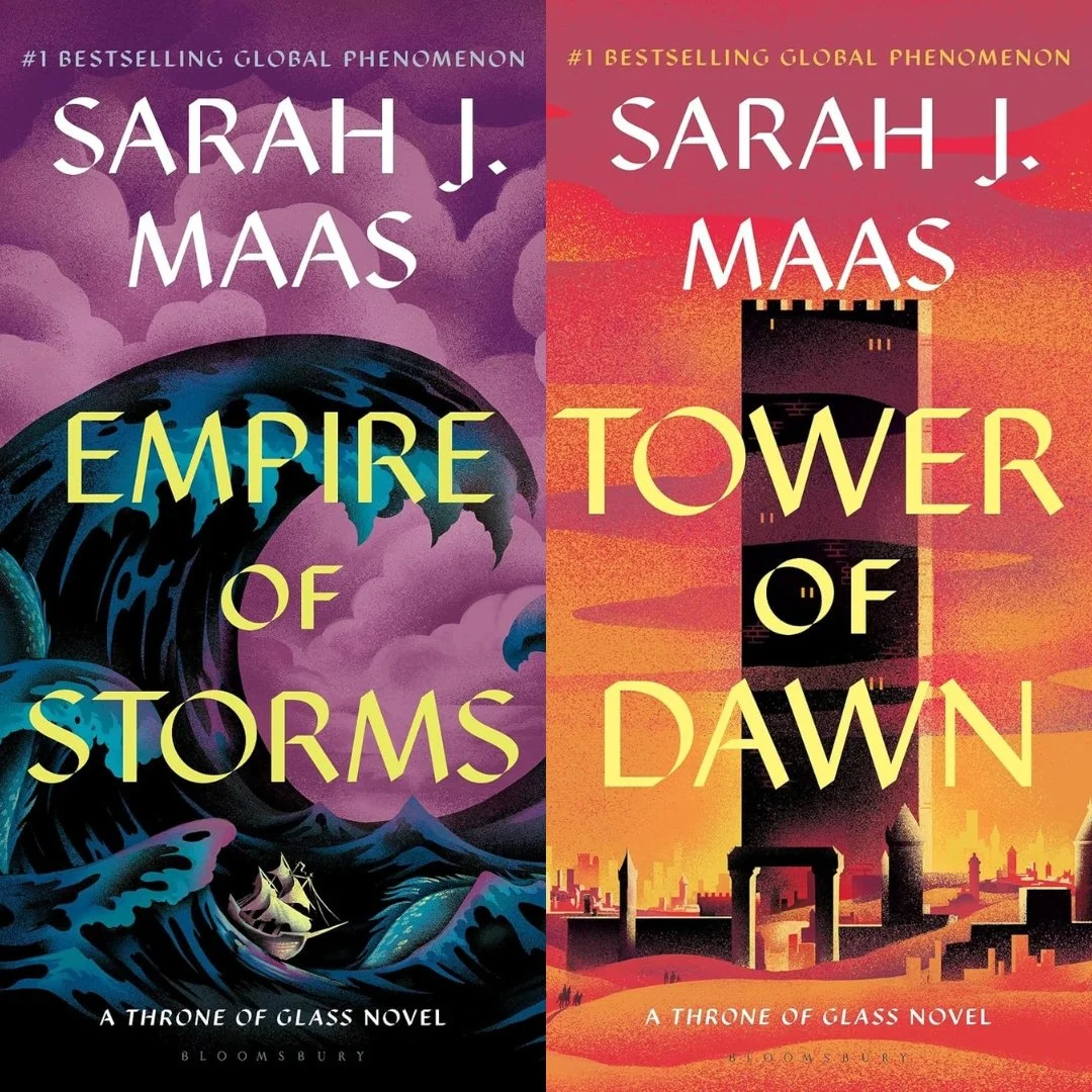 The covers for Empire of Storms and Tower of Dawn