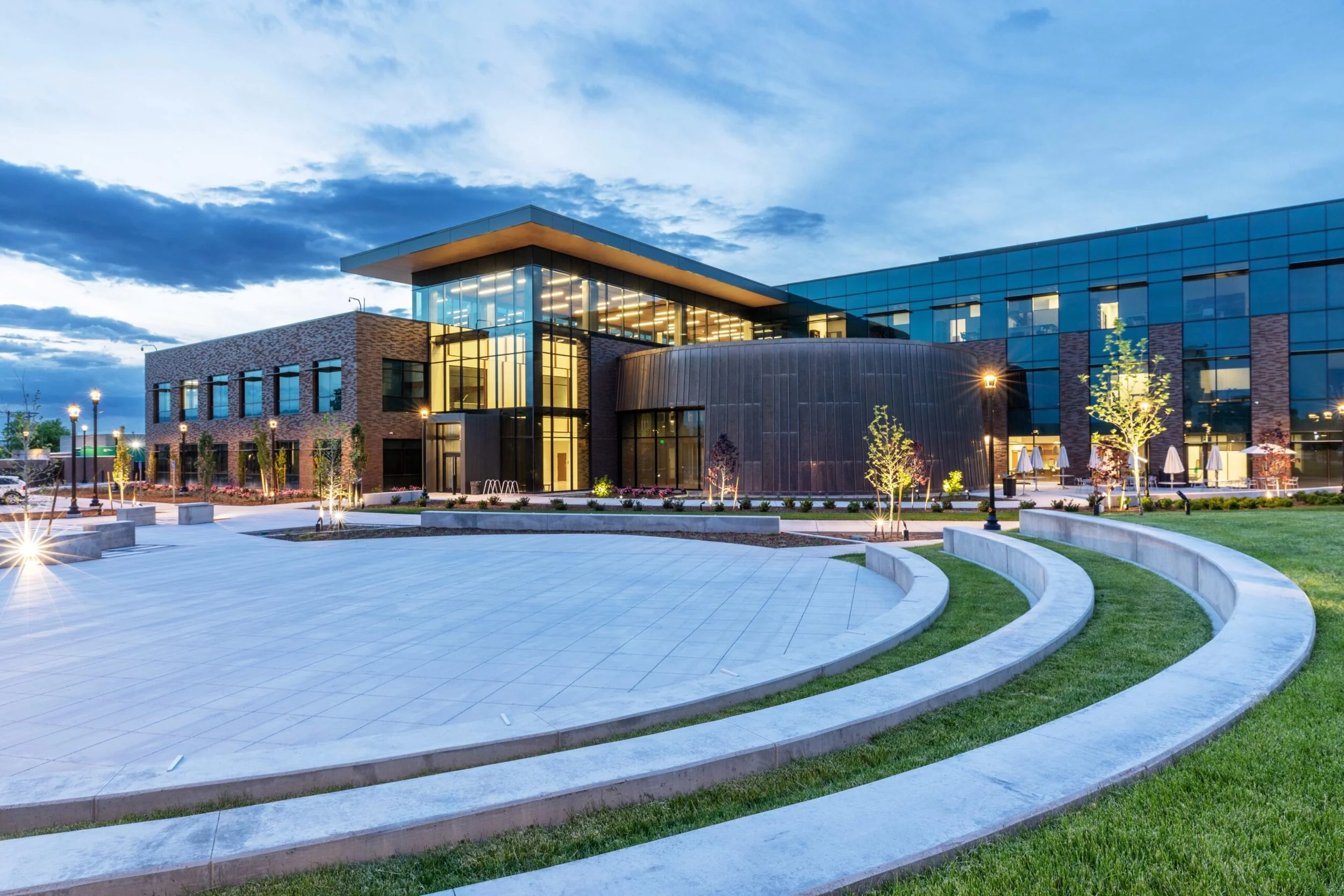 Murray City Hall at dusk — a Calder Richards structural engineering project