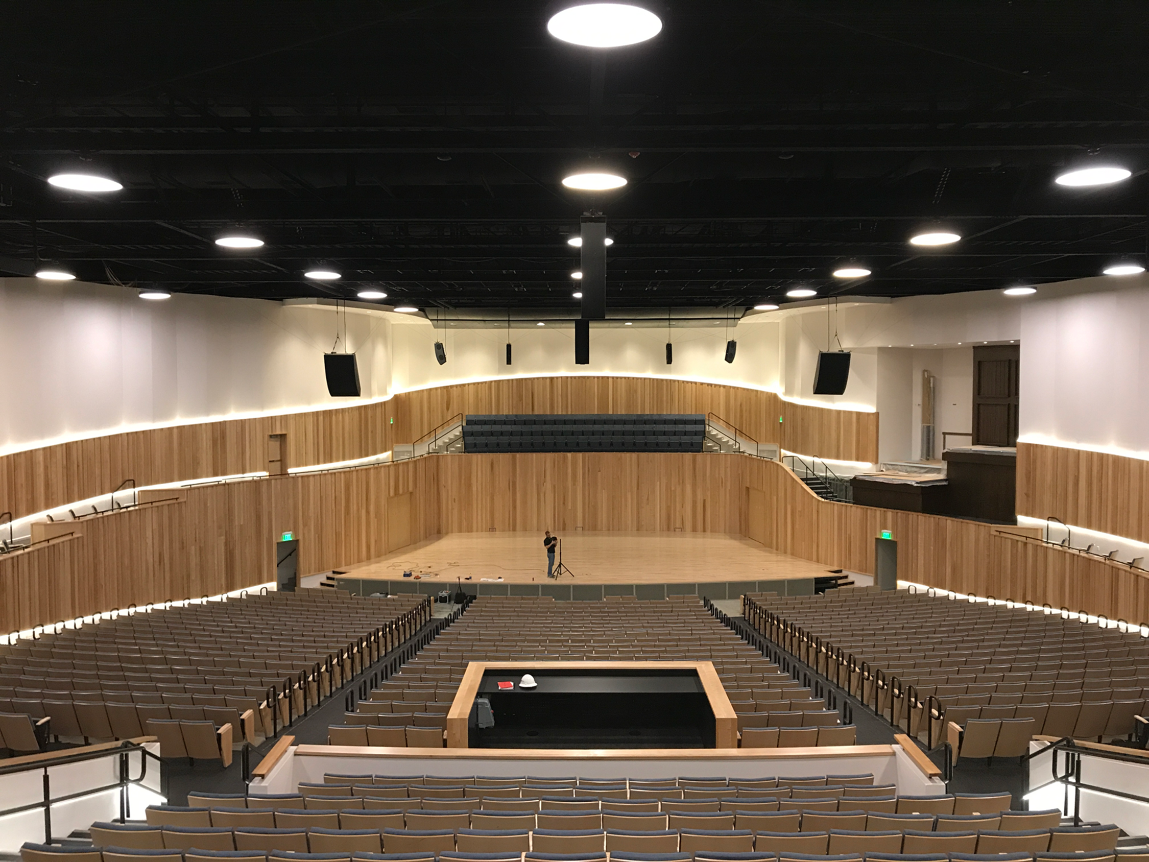 Utah State University Fine Arts Center performance hall interior — a Calder Richards structural engineering project