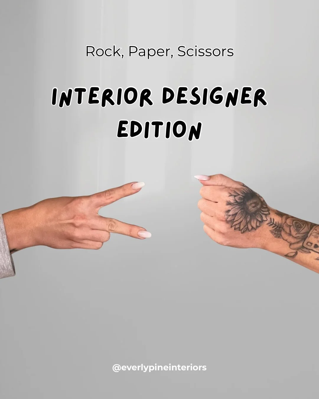 Rock wins. Every. Single. Time. ✊✌️😂

Thinking about refreshing or renovating your space? Let&rsquo;s chat! 🤍 

www.everlypine.com

#rockpaperscissors #interiordesign #design