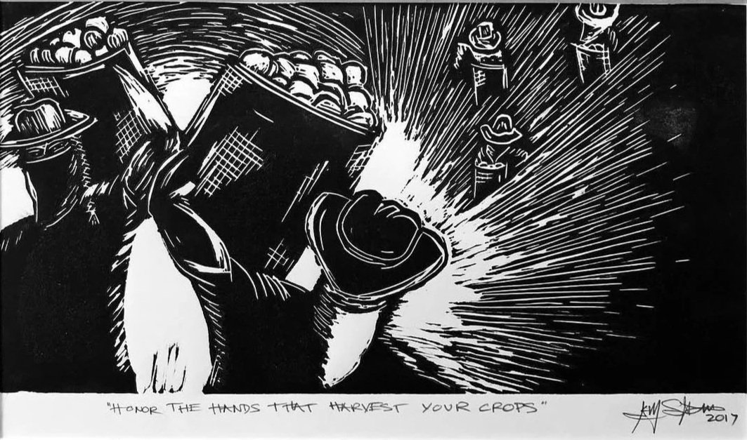 Campesino Block Print