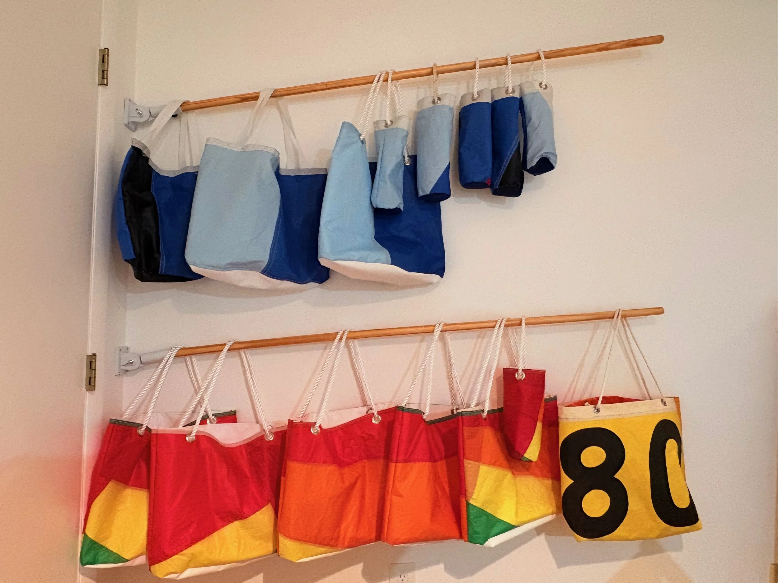 Sourced from all along the East Coast, every sail has a story! 
