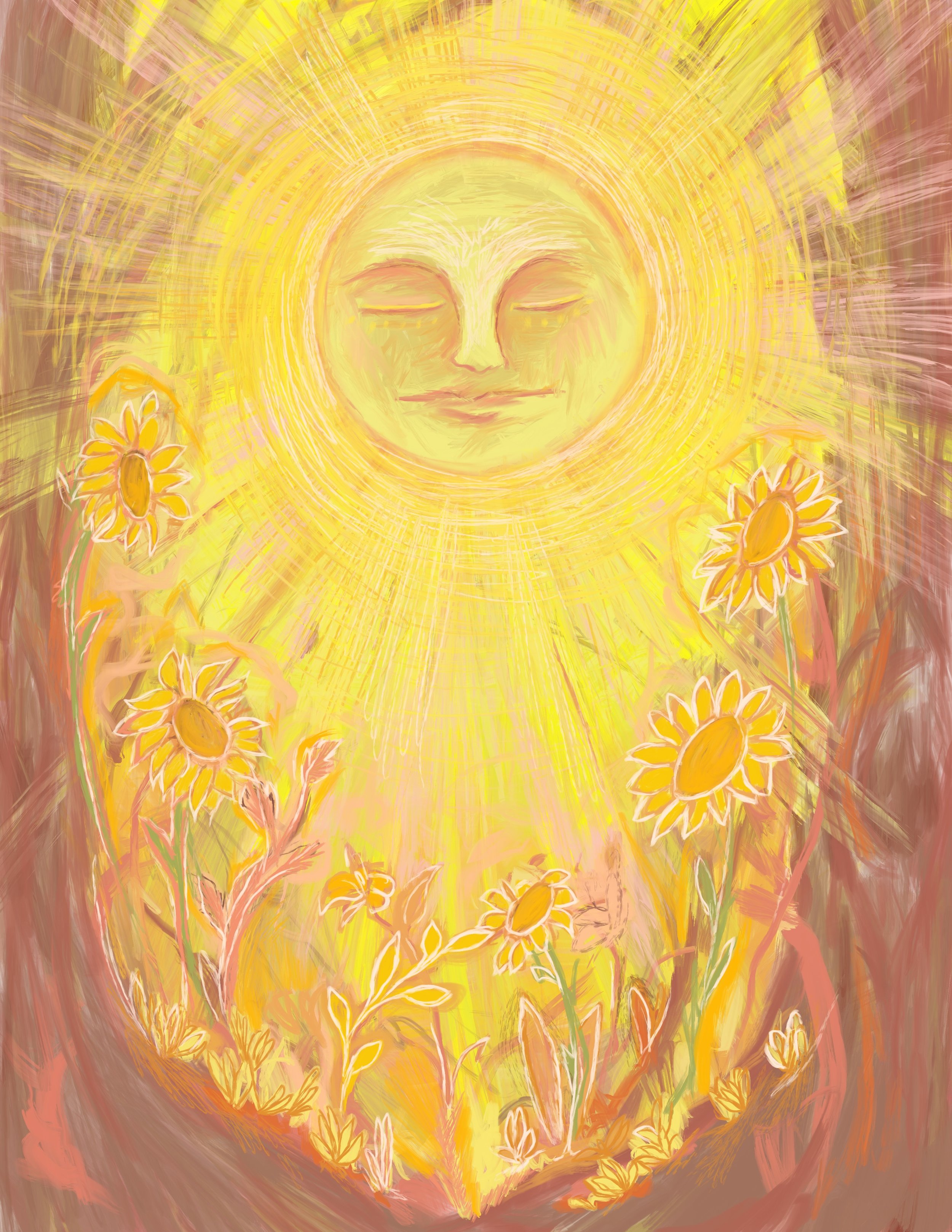 harvest sun digital print