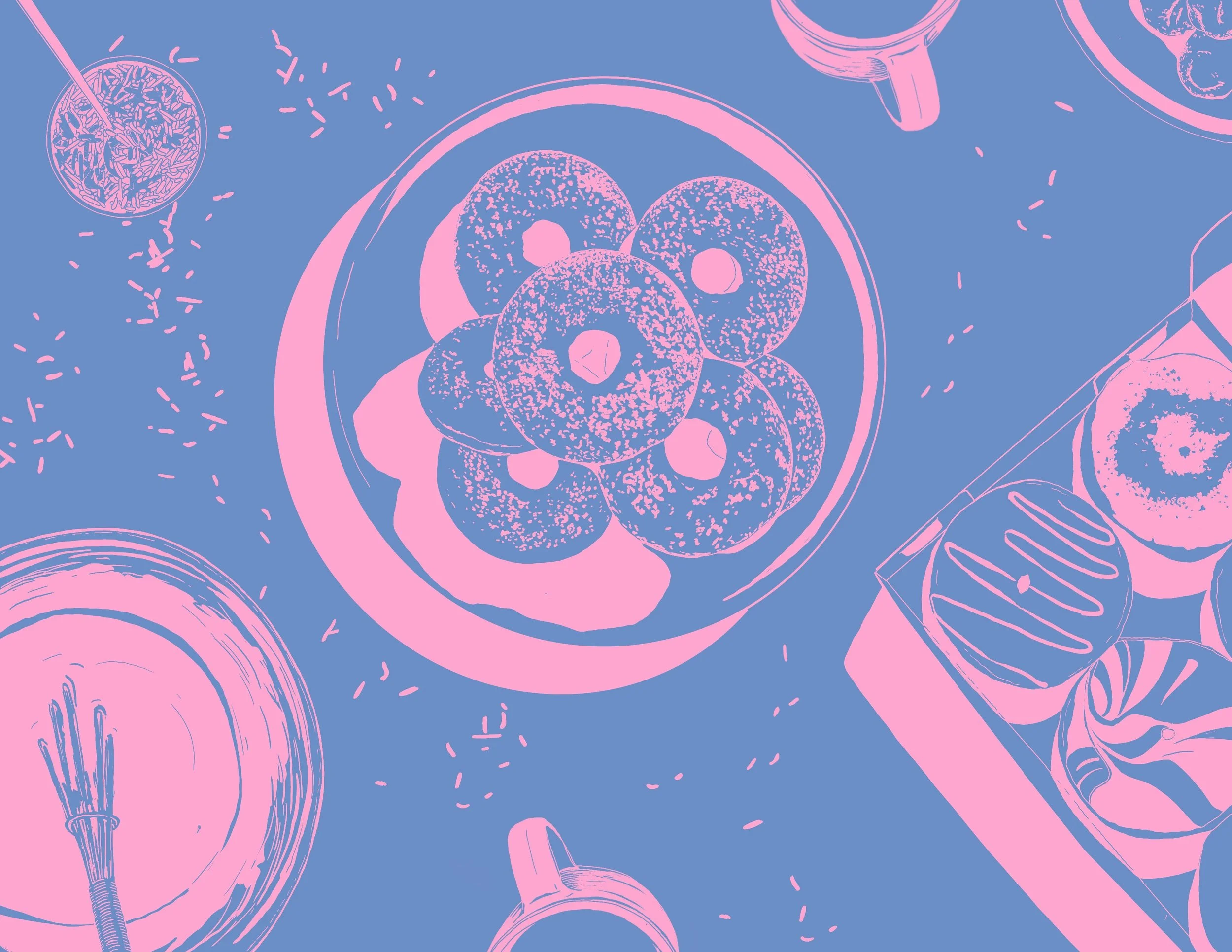 Plated series donuts digital print
