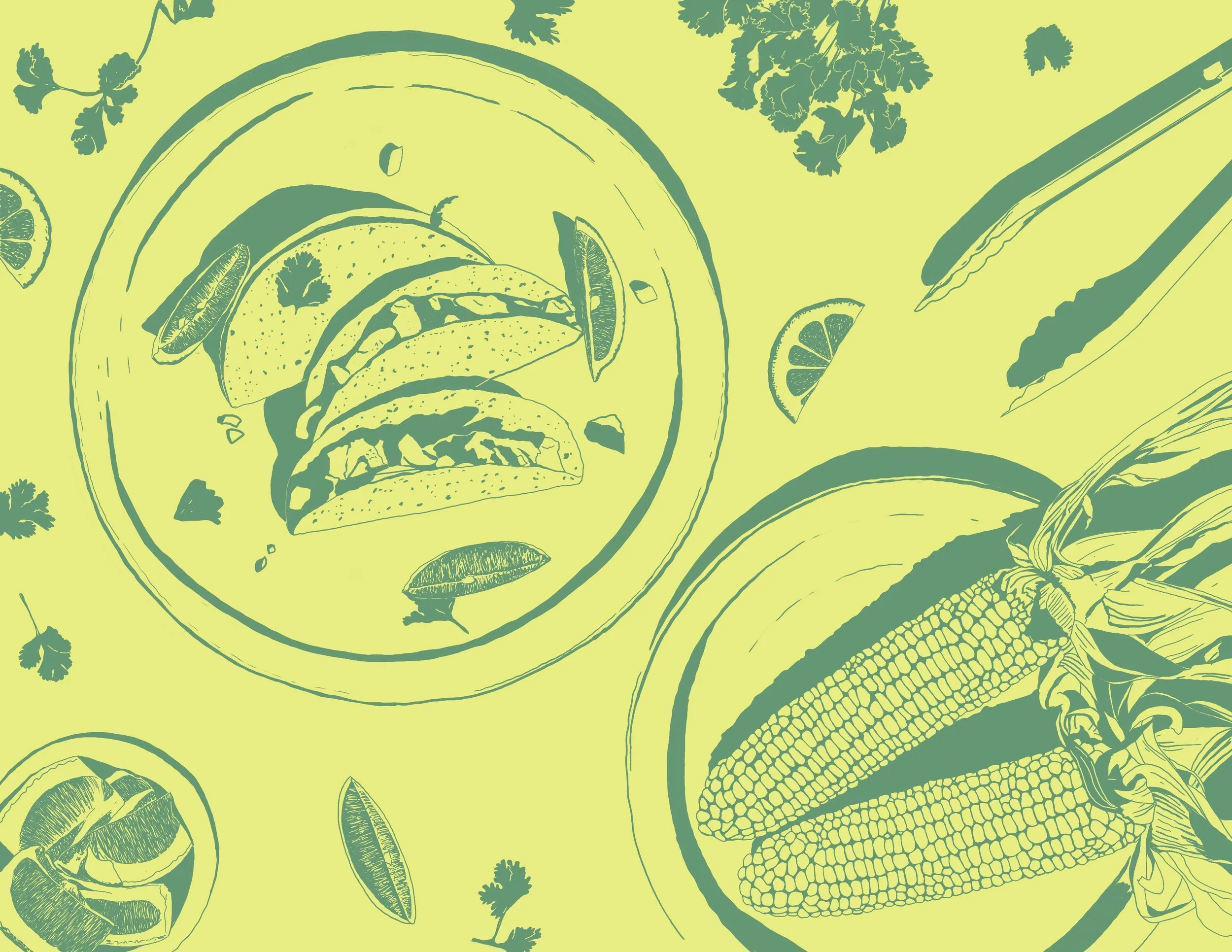 Plated series tacos digital print
