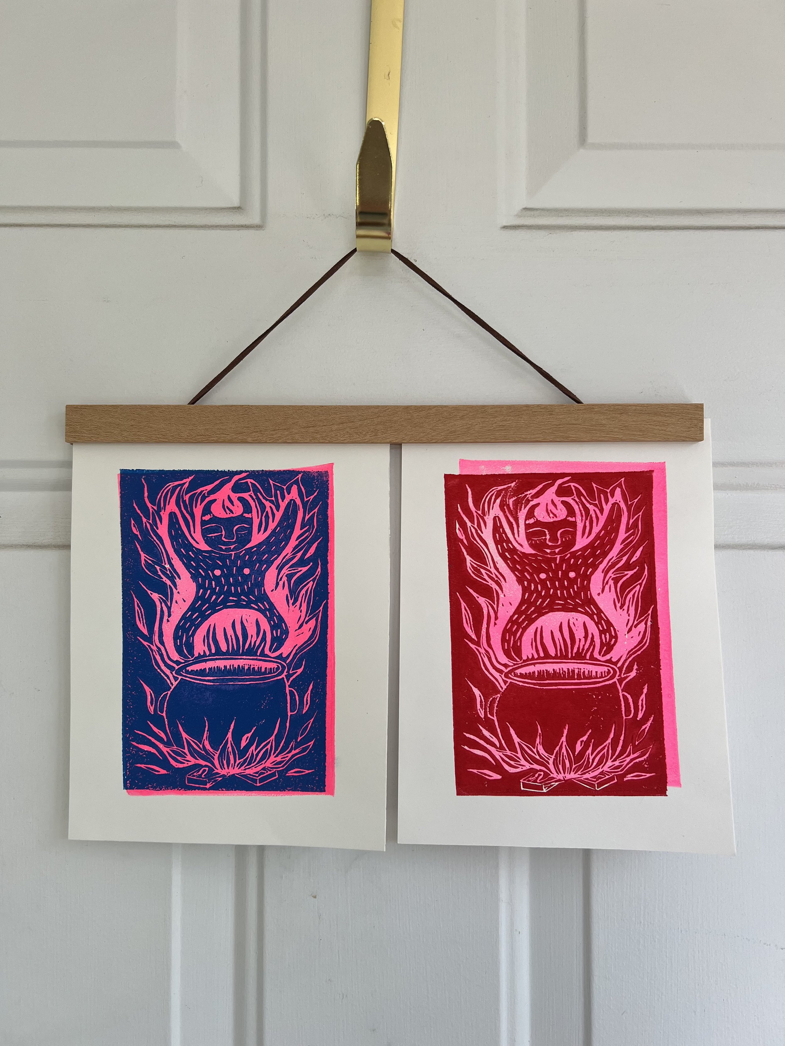 lil devils linocuts