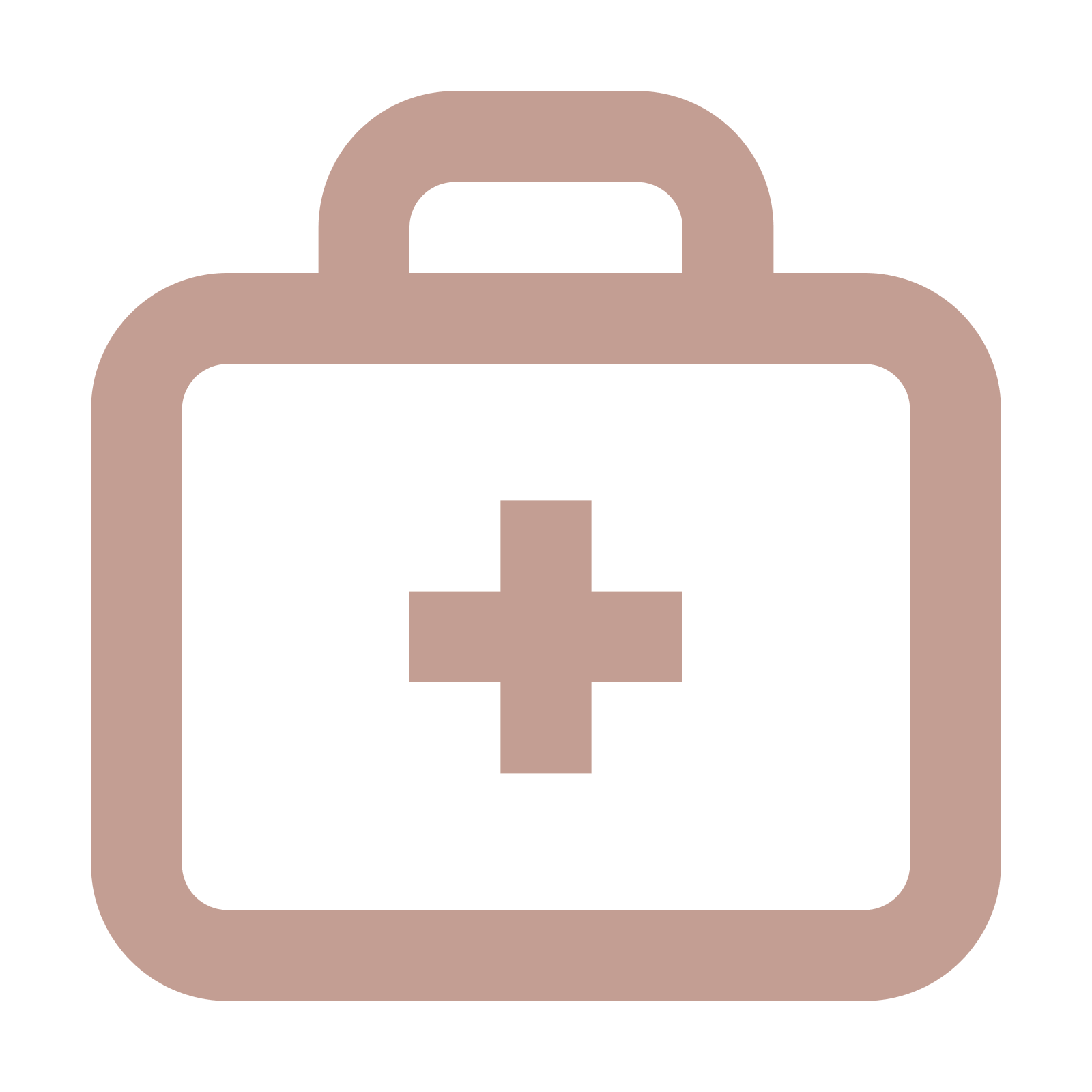 A brown medical first aid kit Illustration.