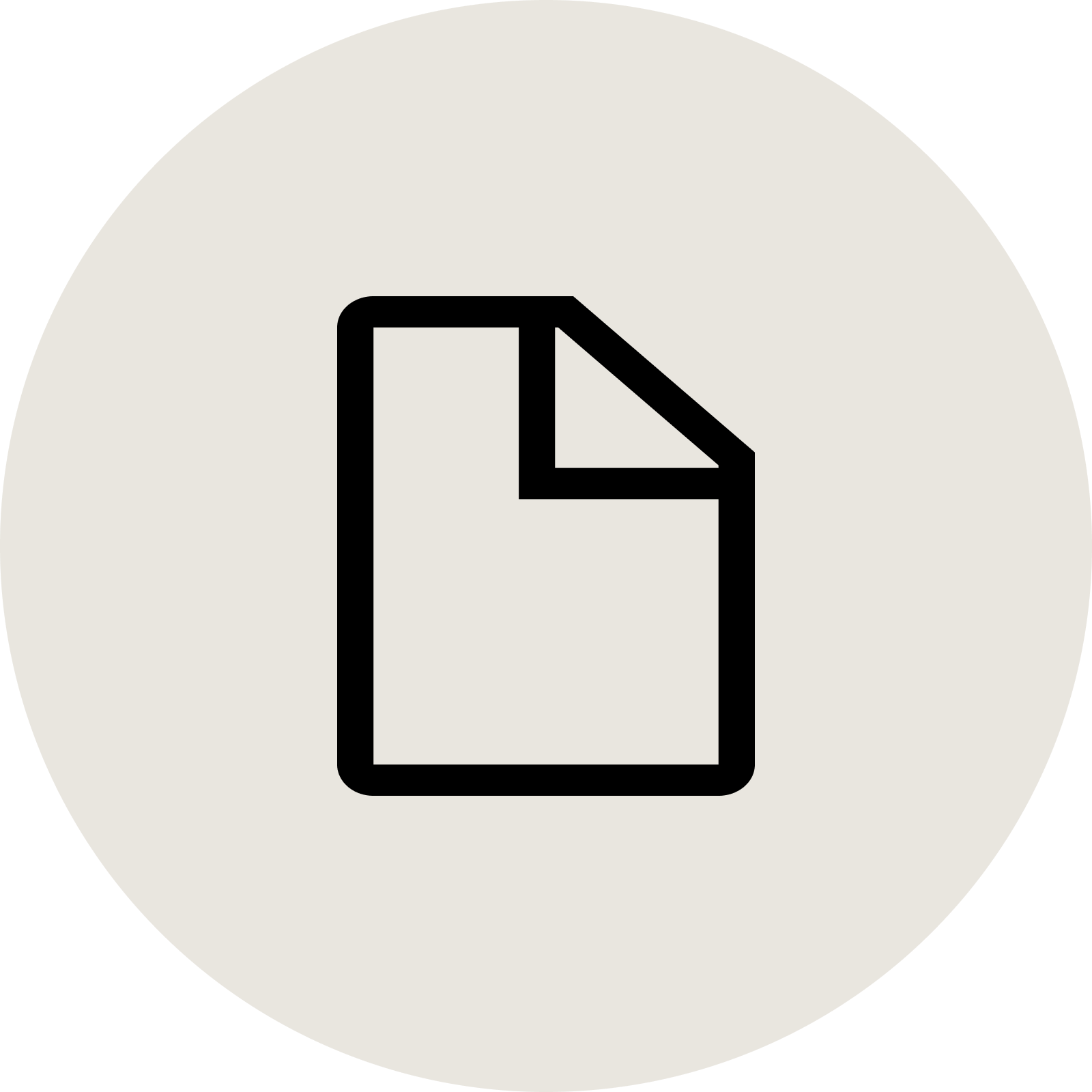 Icon of a smartphone with a page folded corner, centered within a circle, on a light background.