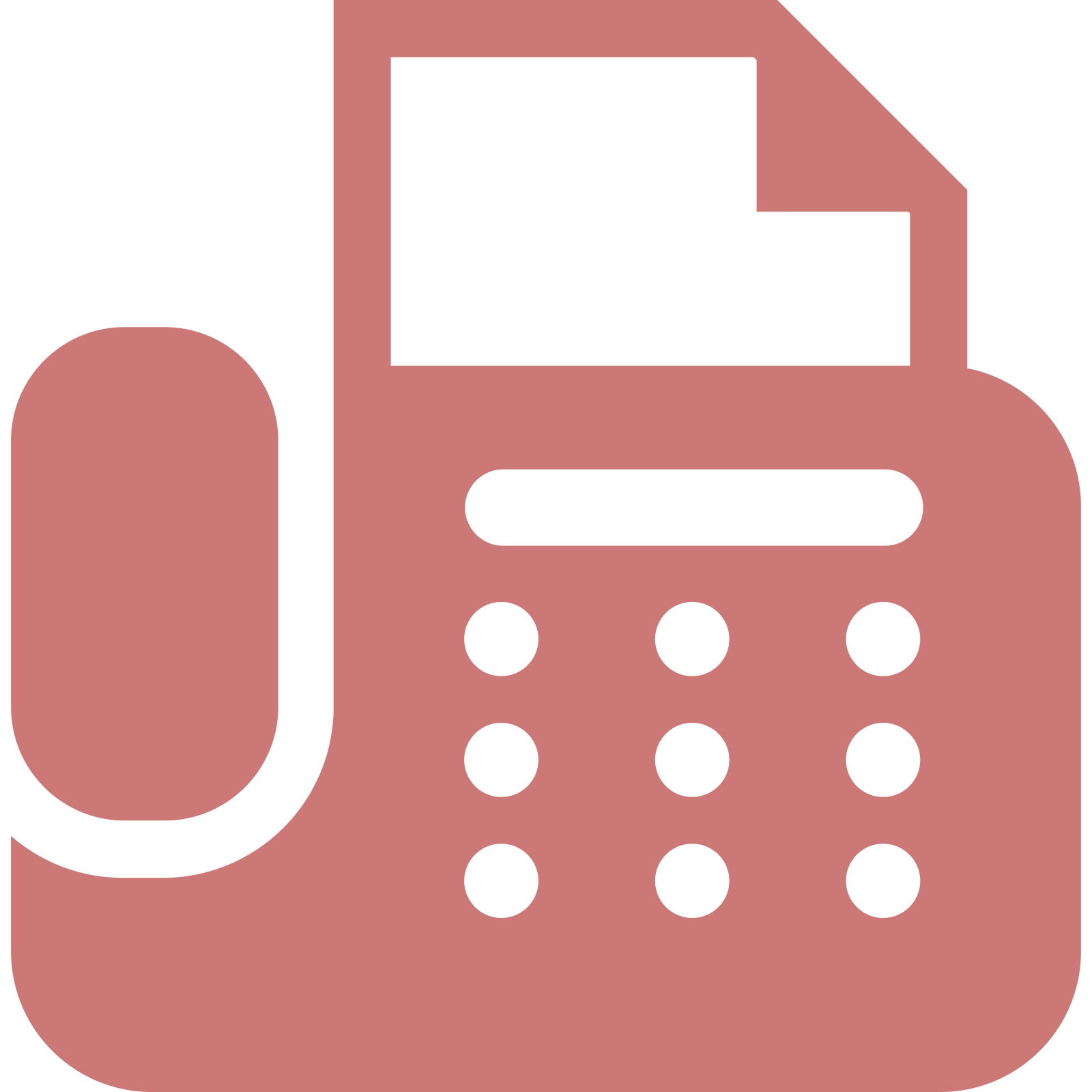Illustration of a vintage rotary telephone, depicted in black with a pink background.