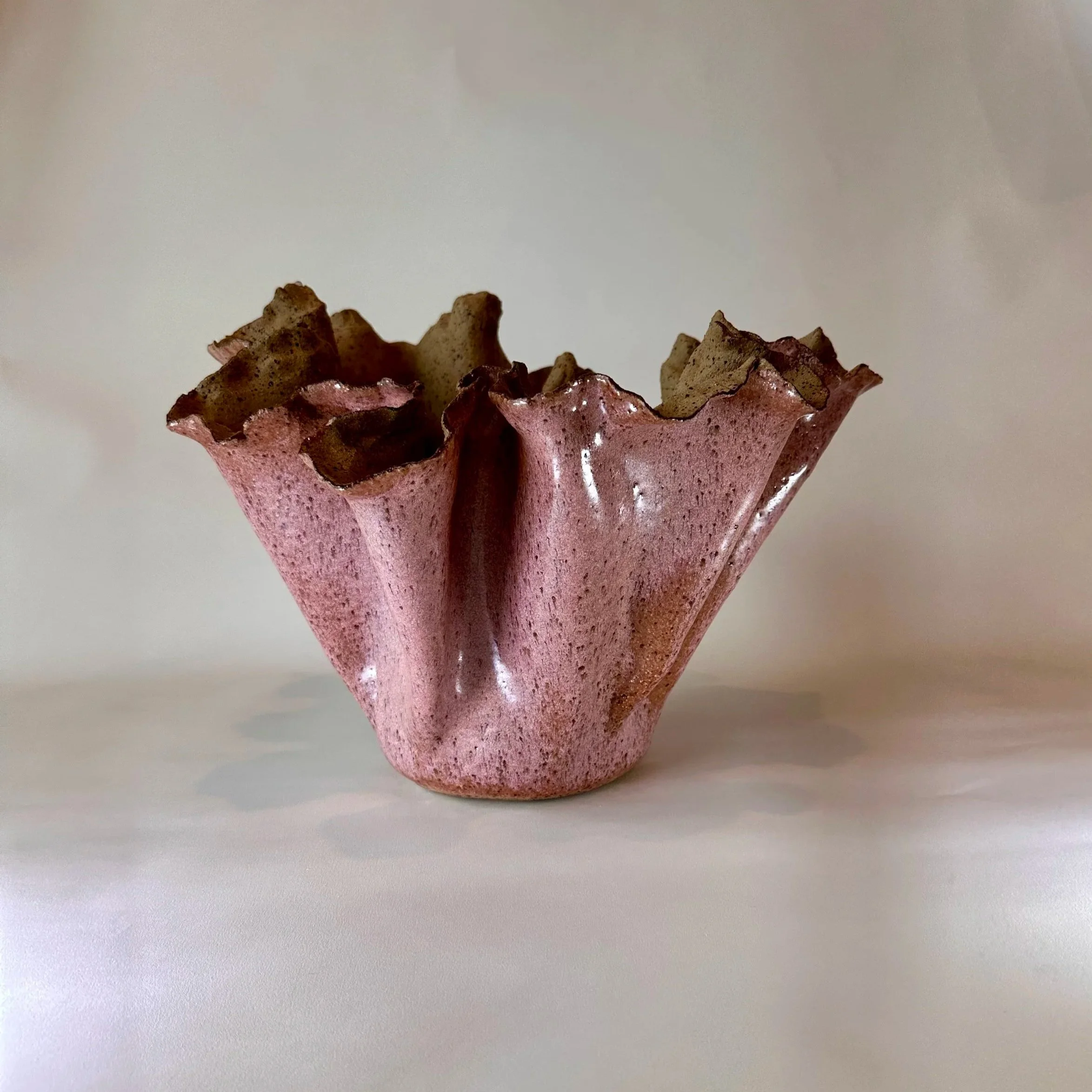 Kelp vessel #11. Dusty Pink Medium 25cm H x 32 W   $230
Click on the image to enquire
