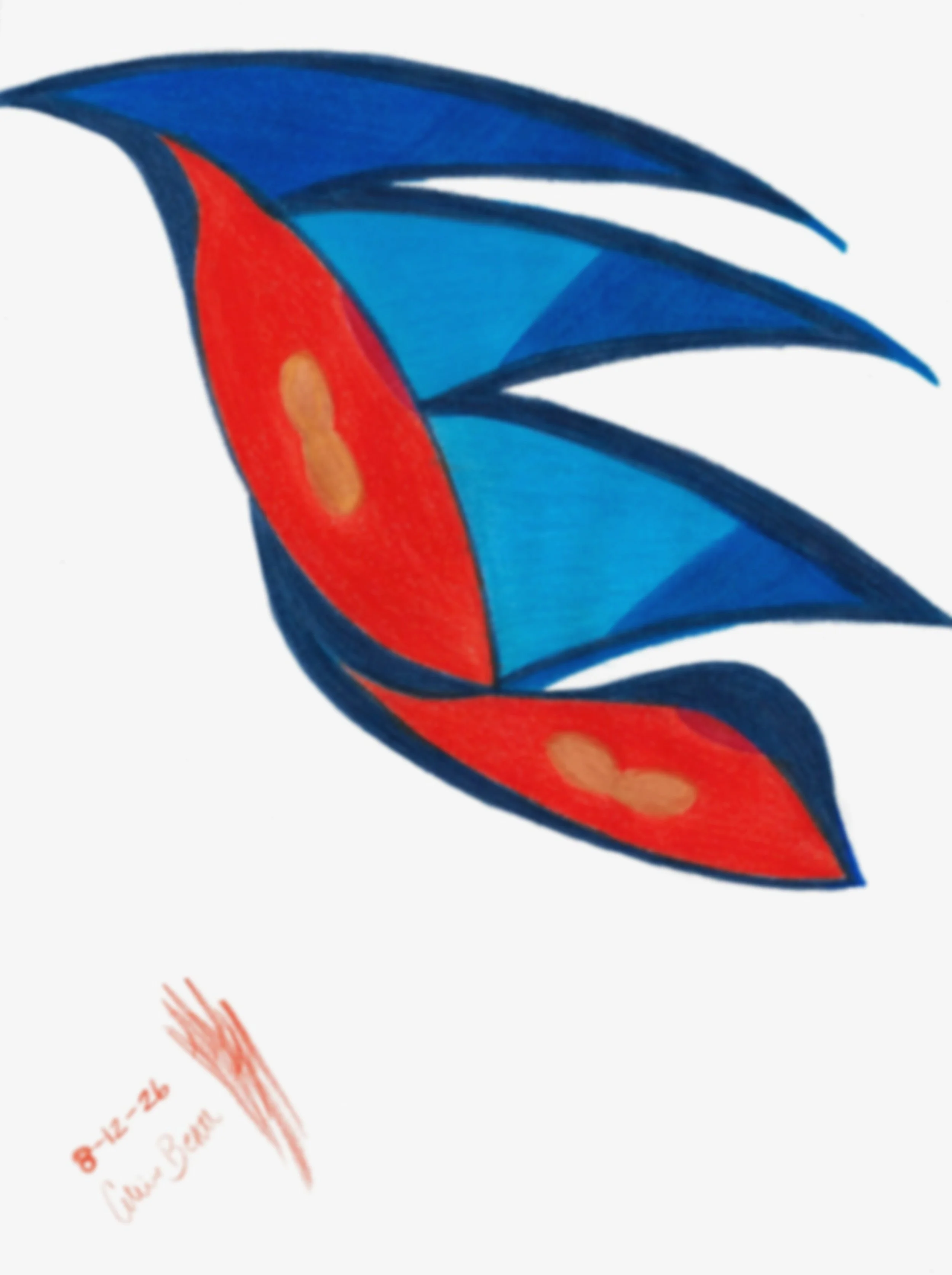 #9
08-12-2026
The colors I chose reflected the boldness I had become comfortable expressing through my art. At the time I created these wings, I was beginning to feel settled in the freedom of saying what I felt without carrying the weight of wonderi