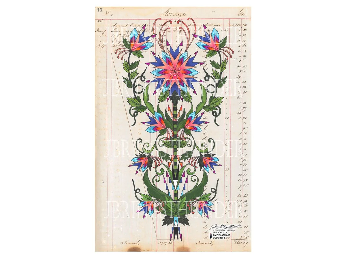Columbine Flower Pa-Wa-Gump Ledger Print