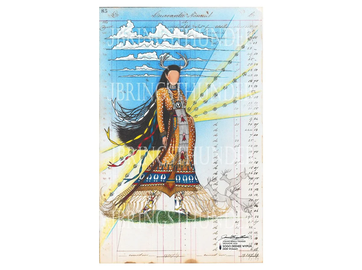 Deer Woman - Sogo Dee Hee Wypuh (Series, Part Two) Ledger Print