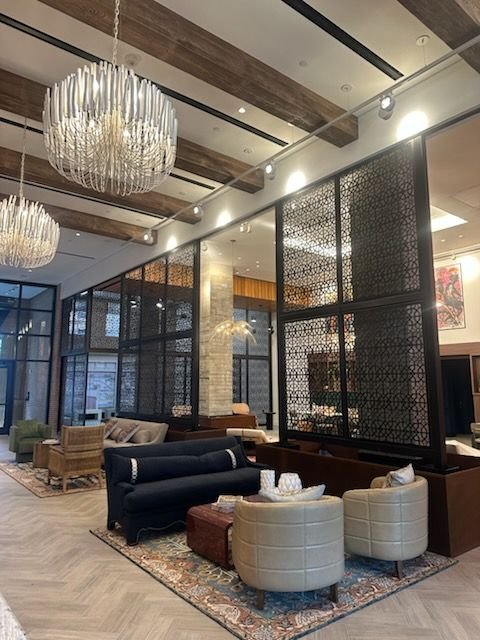 Divider screens and steel planter boxes at The Stacks in Washington DC