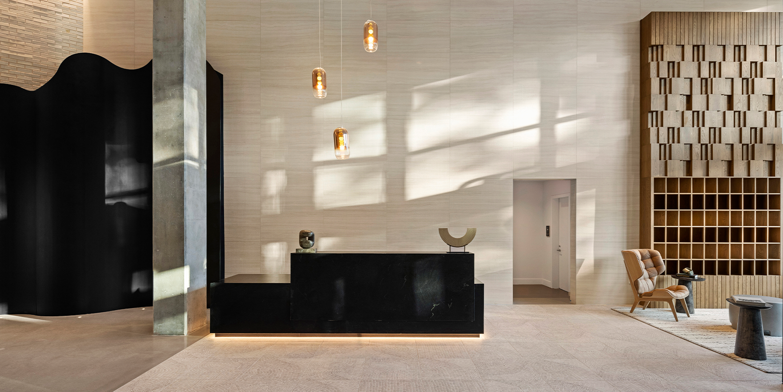 Ripple Wall in Stacks Lobby