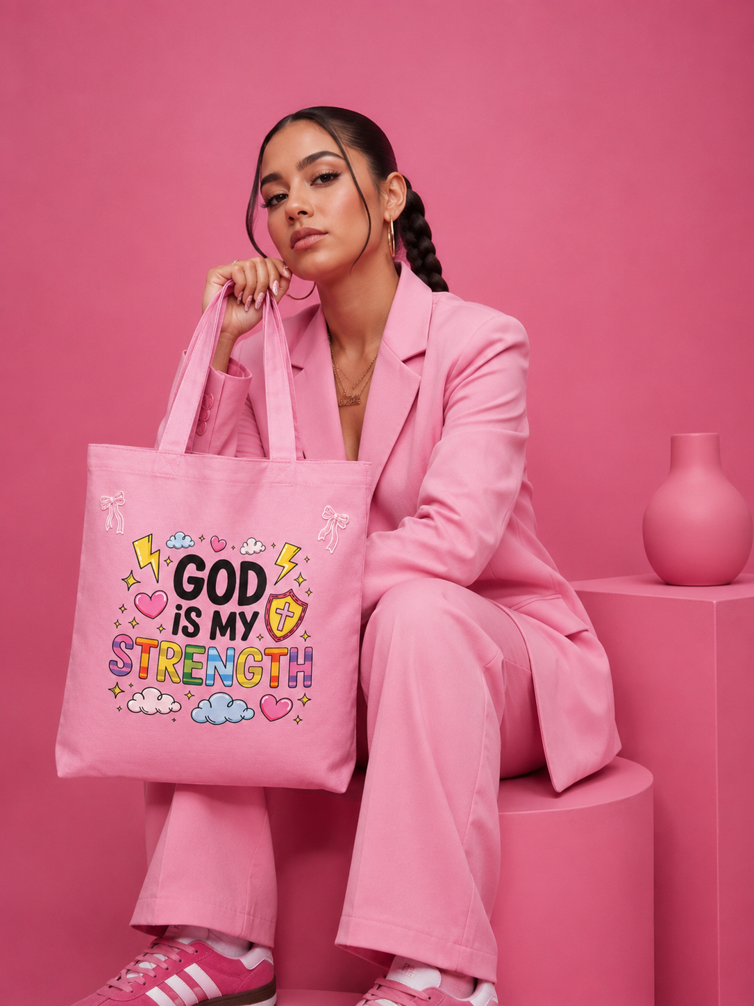 Pink monochrome fashion portrait with tote bag  2.png