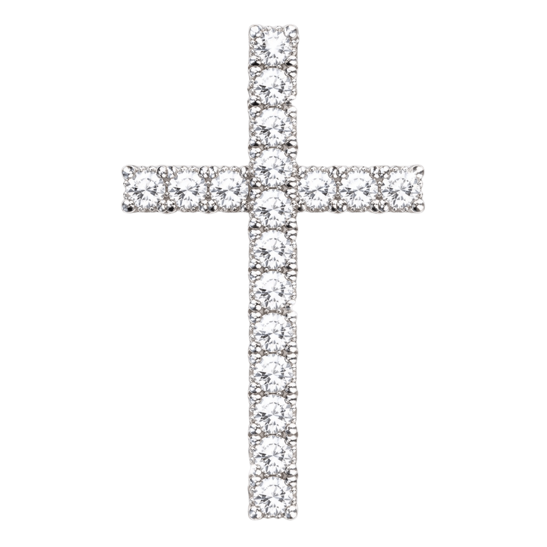 Christian cross rhinestone patch graphic