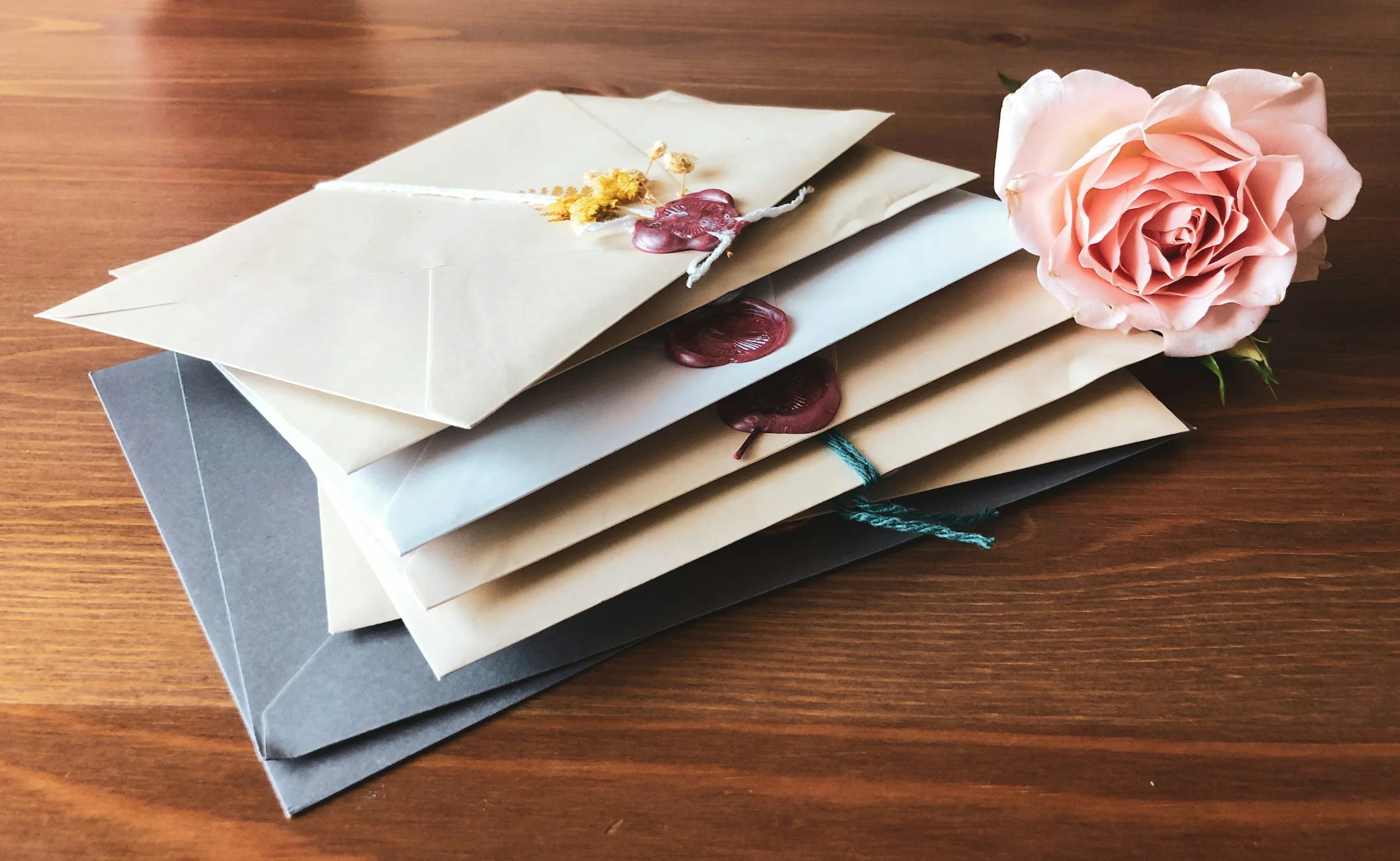 Stack of greeting cards