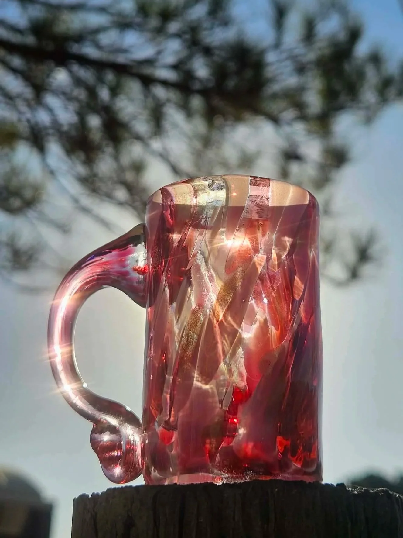 Blown Glass "Fairy Mug" or scotch glass
made with soda-lime glass