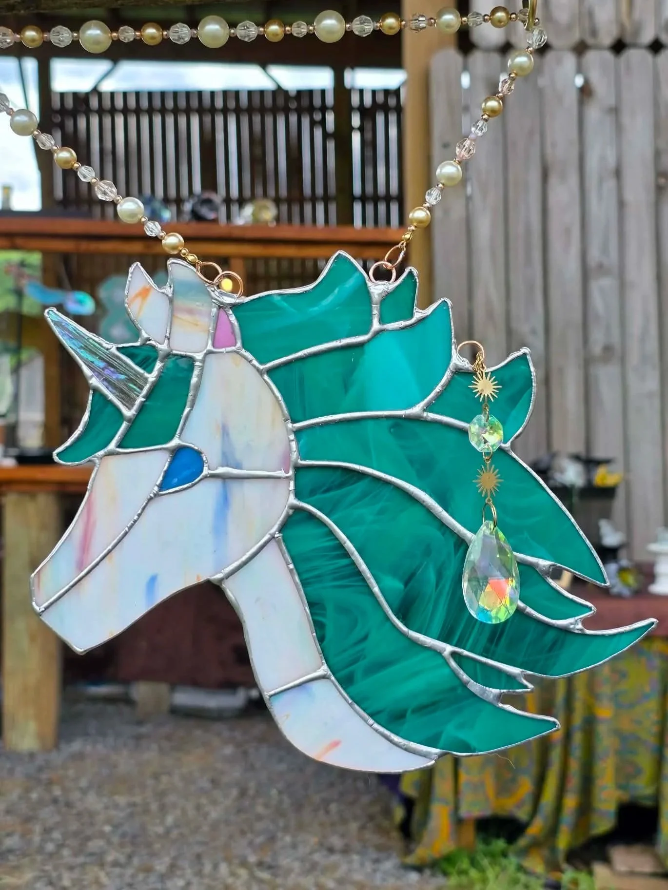 stained glass unicorn
