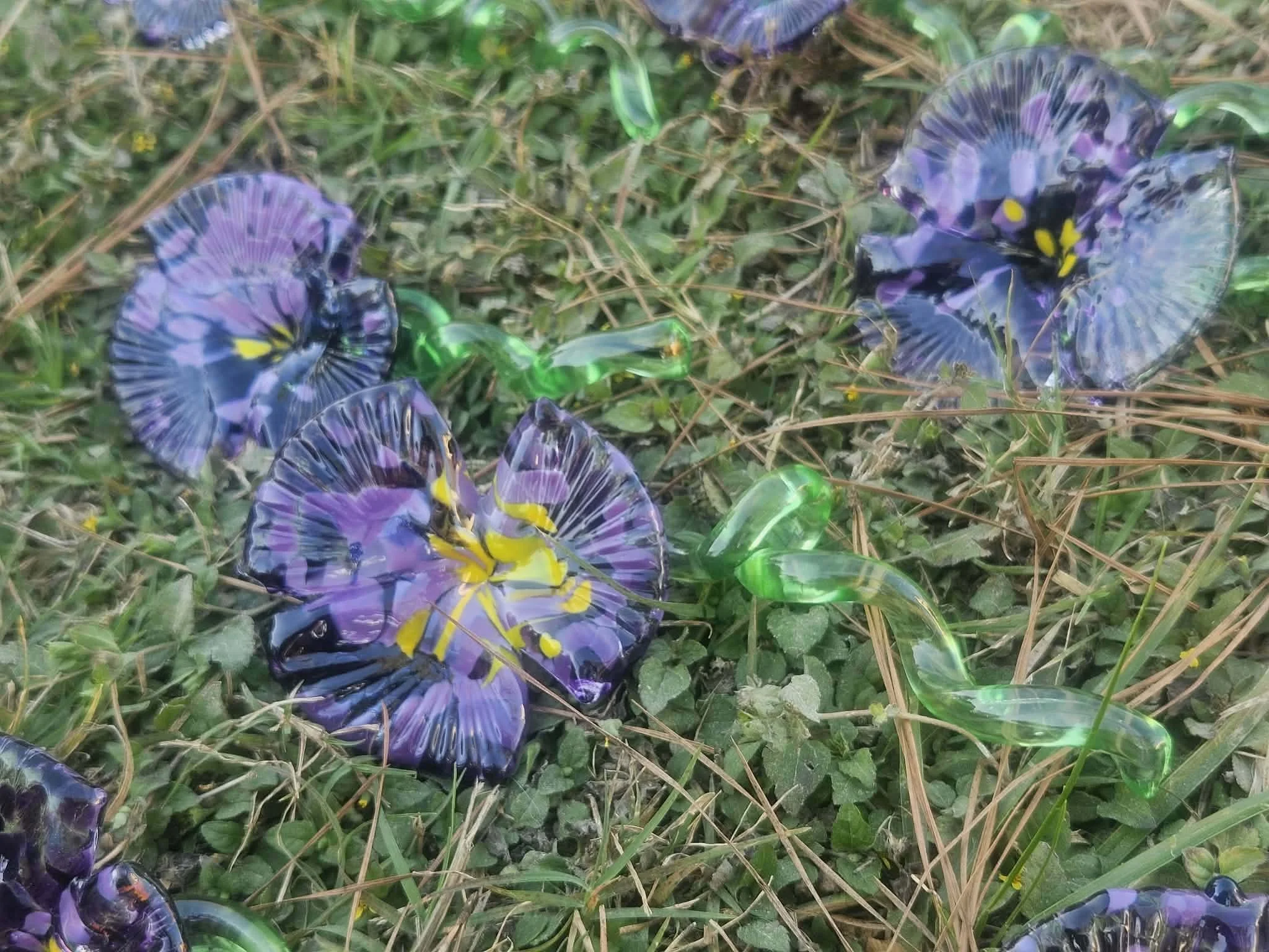 Blown Glass Morning Glories 
(Designed by Julia Spring)