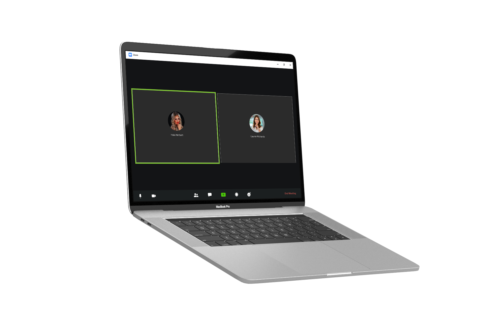 Zoom Call Computer Mockup